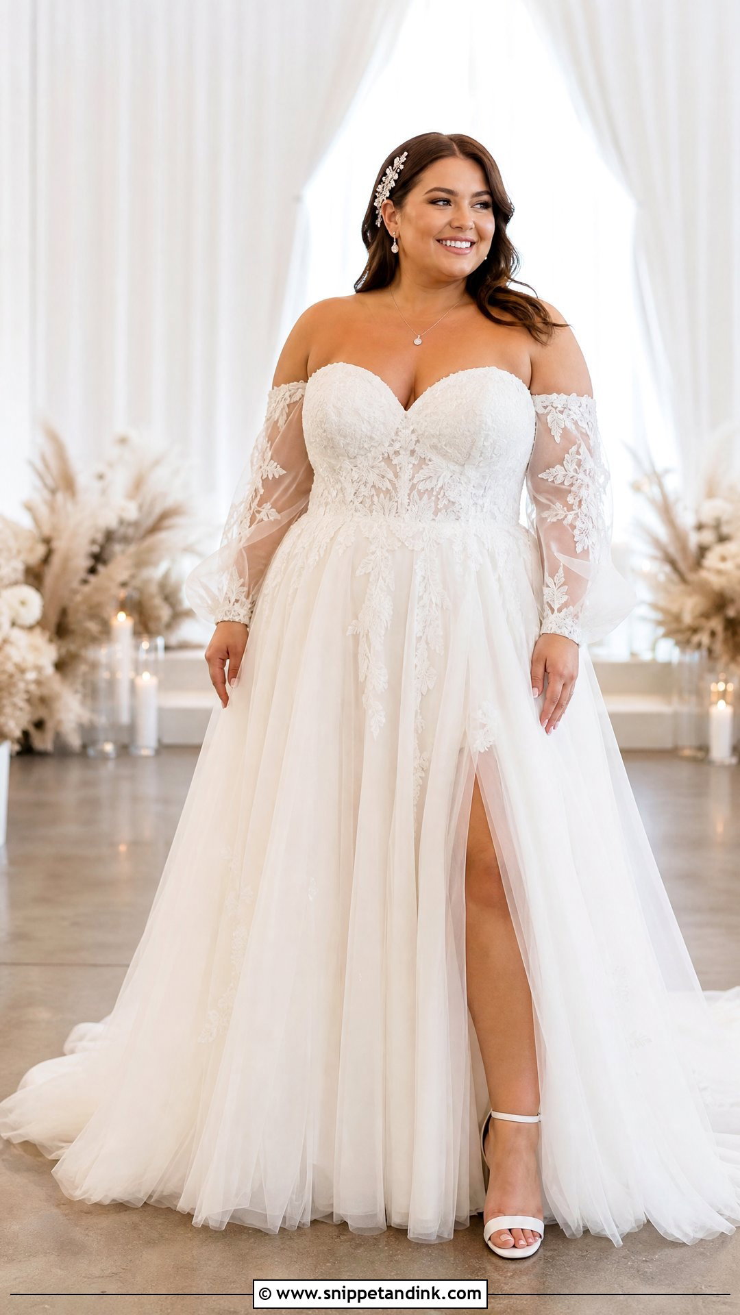 Plus Size Sweetheart Wedding Dress - Snippet and Ink - 20 Plus Size Bride Dress Ideas