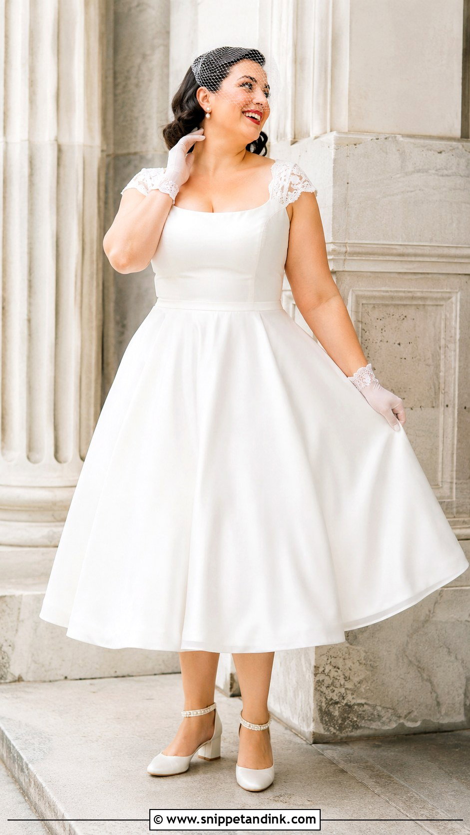 Plus Size Tea Length A Line Wedding Dress - Snippet and Ink - 20 A Line Wedding Dress Plus Size Ideas