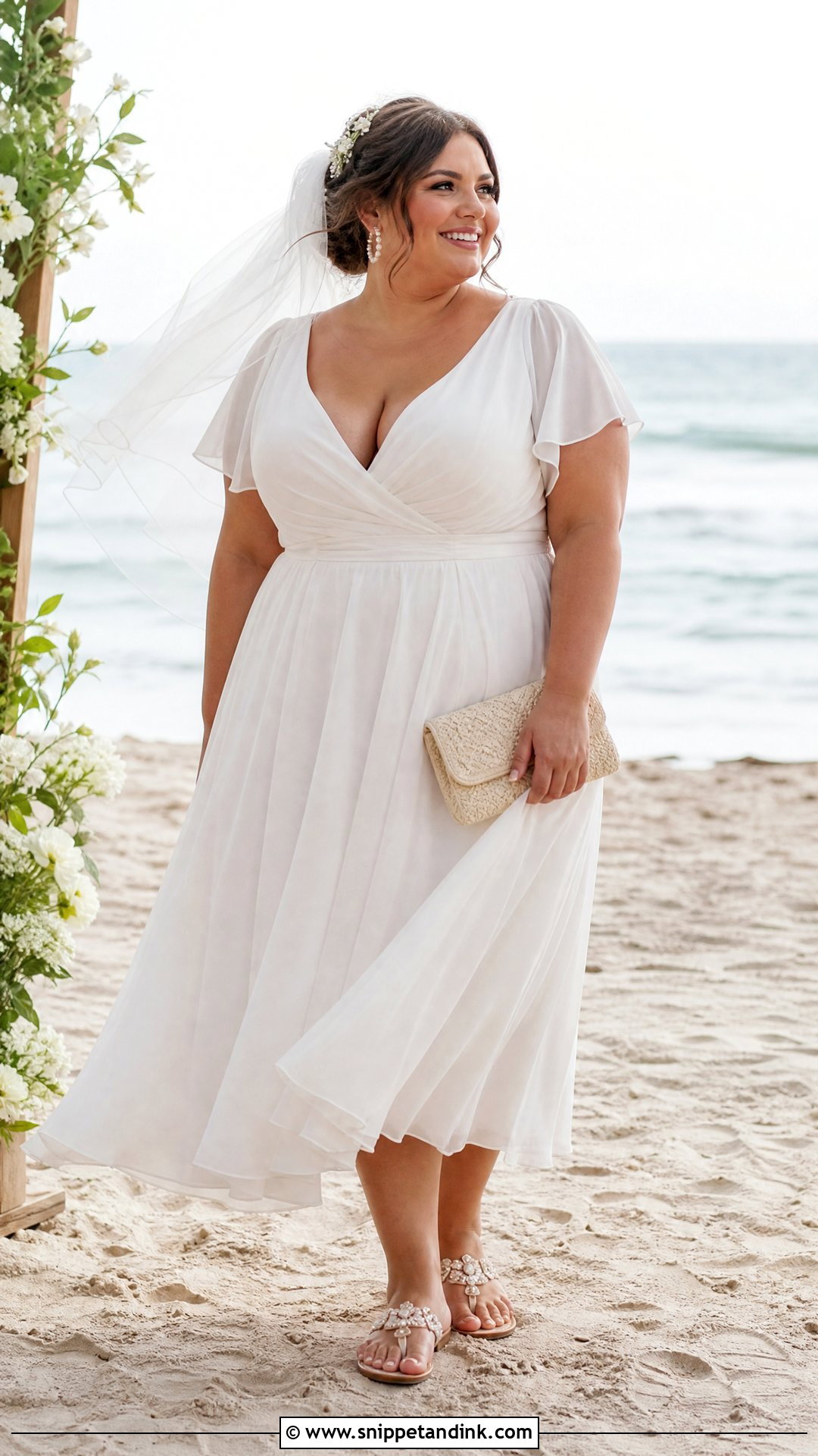 Plus Size Tea Length Beach Wedding Dress - Snippet and Ink - 20 Plus Size Tea Length Wedding Dress Ideas