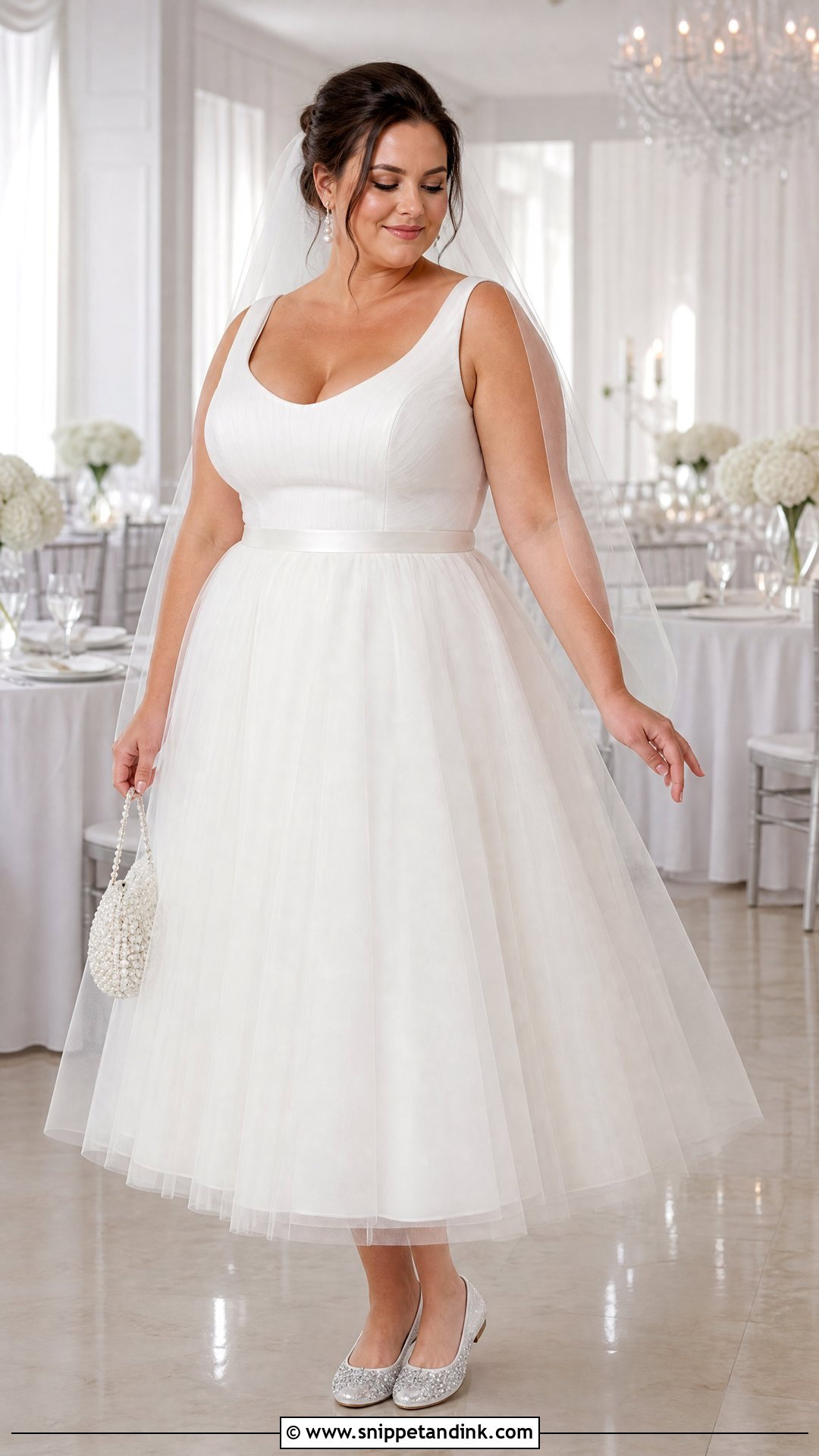 Plus Size Tea Length Tulle Wedding Dress - Snippet and Ink - 20 Plus Size Tea Length Wedding Dress Ideas