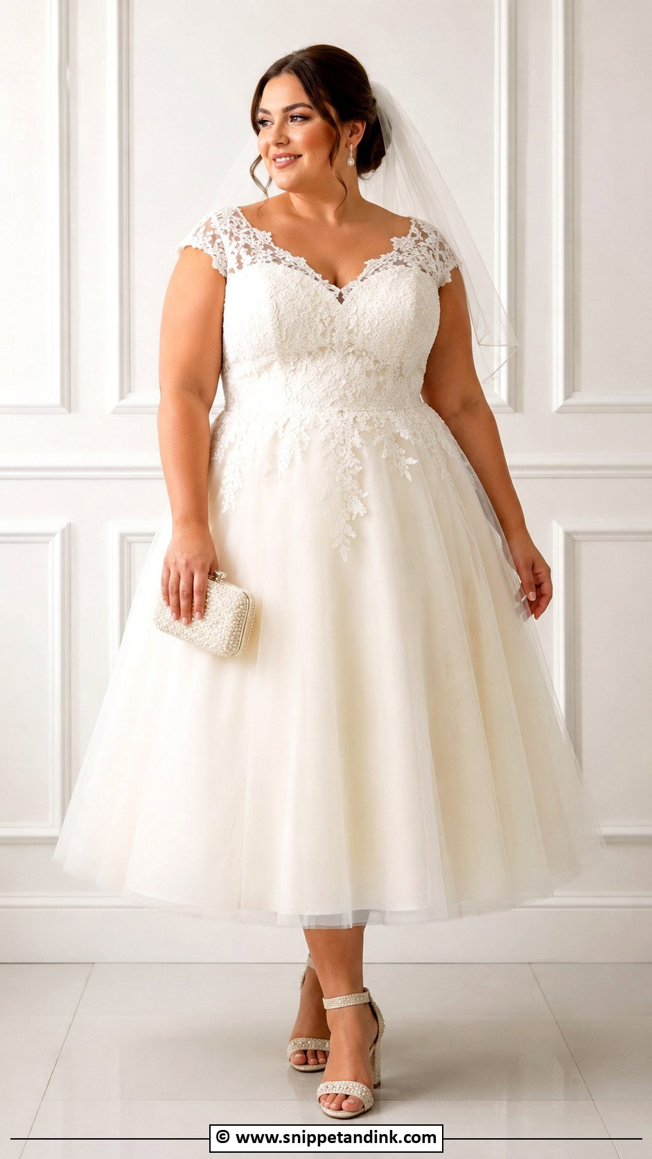 Plus Size Tea Length Wedding Dress - Snippet and Ink - 30 Wedding Dress Plus Size Ideas
