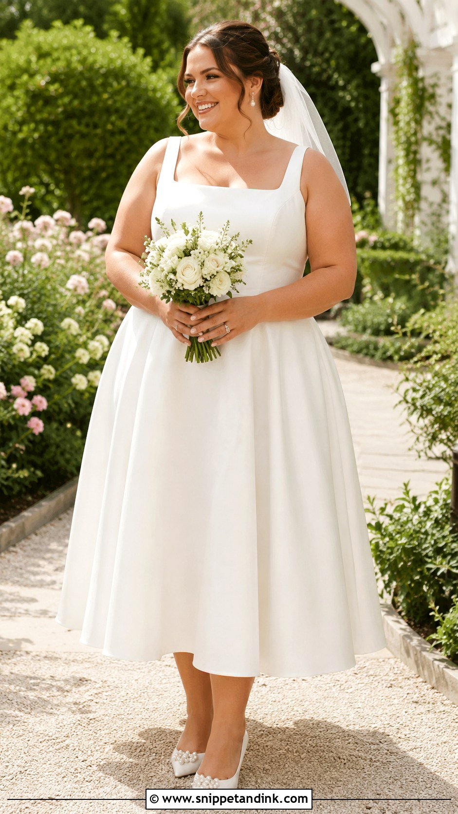 Plus Size Tea Length Wedding Dress - Snippet and Ink - 20 Fat Wedding Dress Ideas