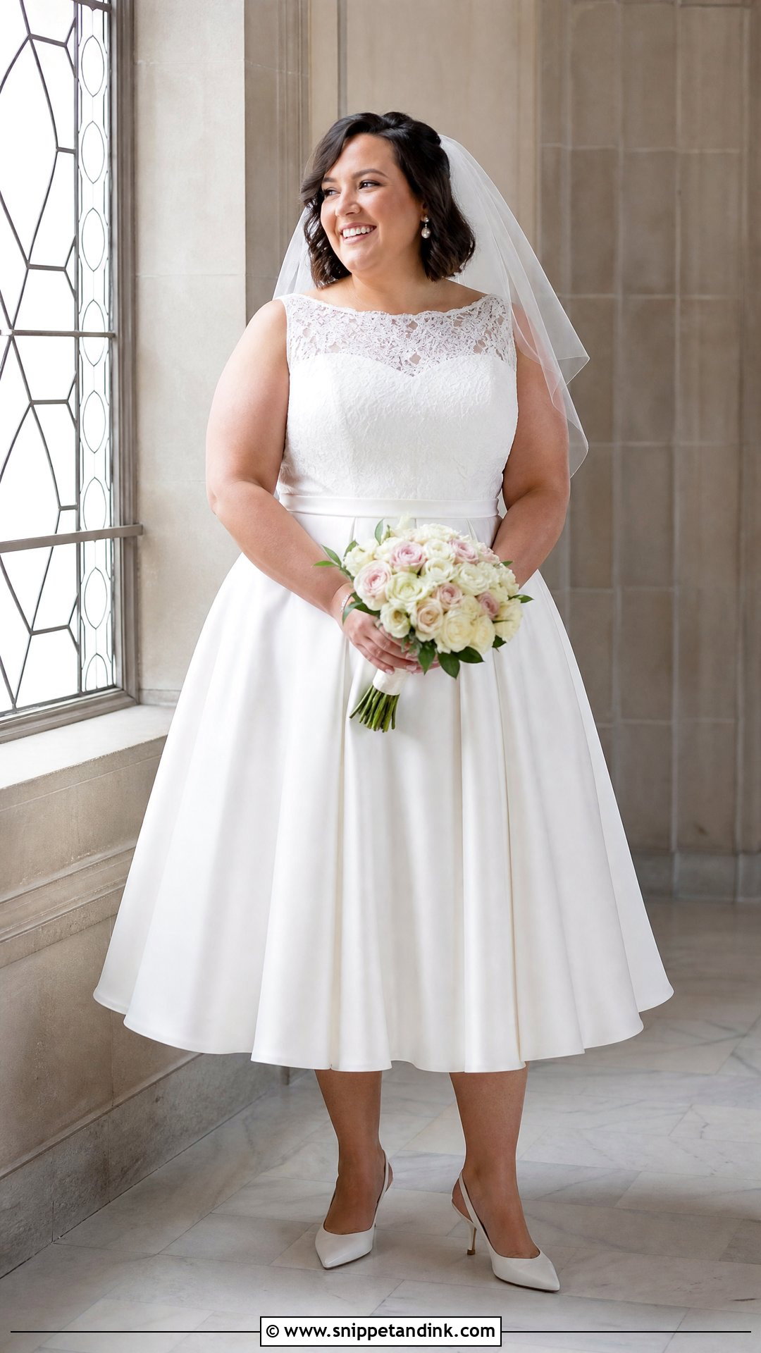 Plus Size Tea Length Wedding Dress - Snippet and Ink - 20 Wedding Dress for Plus Size Ideas
