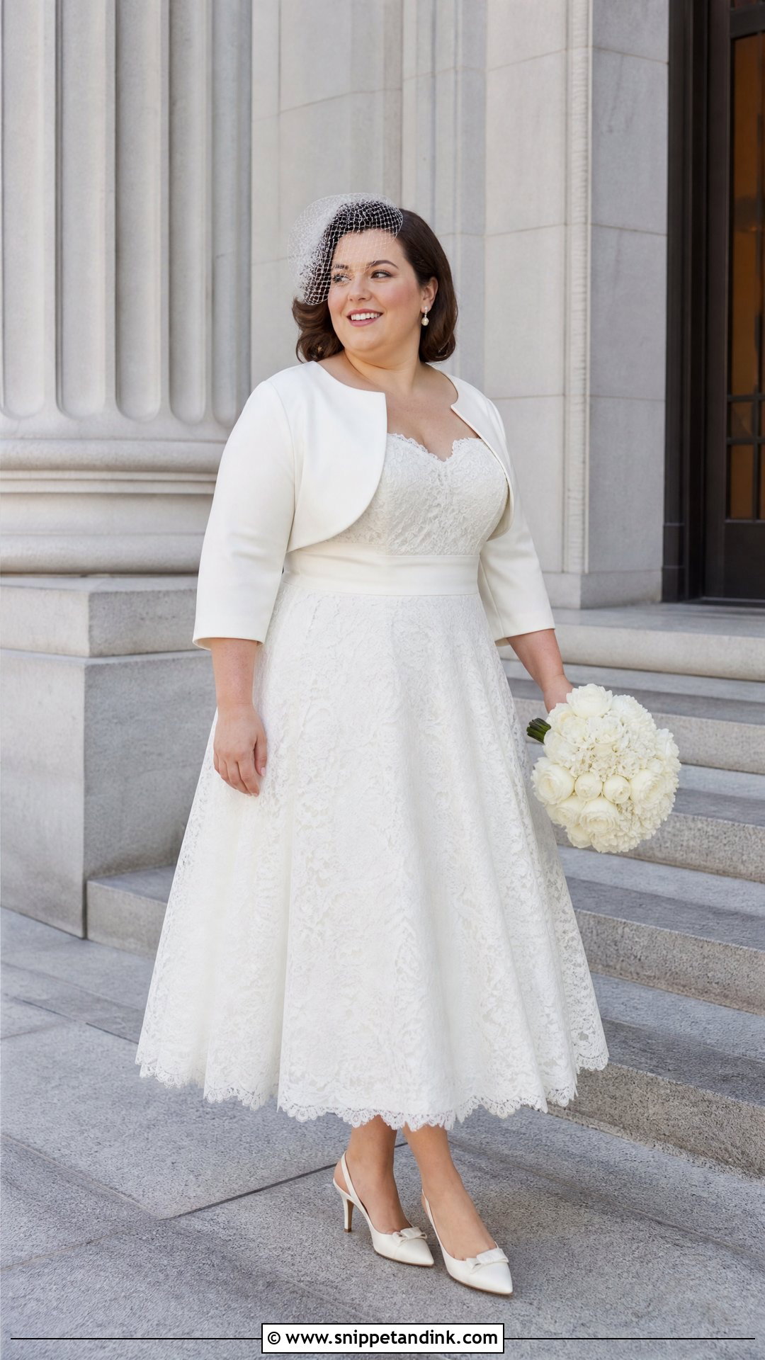 Plus Size Tea Length Wedding Dress - Snippet and Ink - 20 Wedding Dress for Plus Size Women Ideas