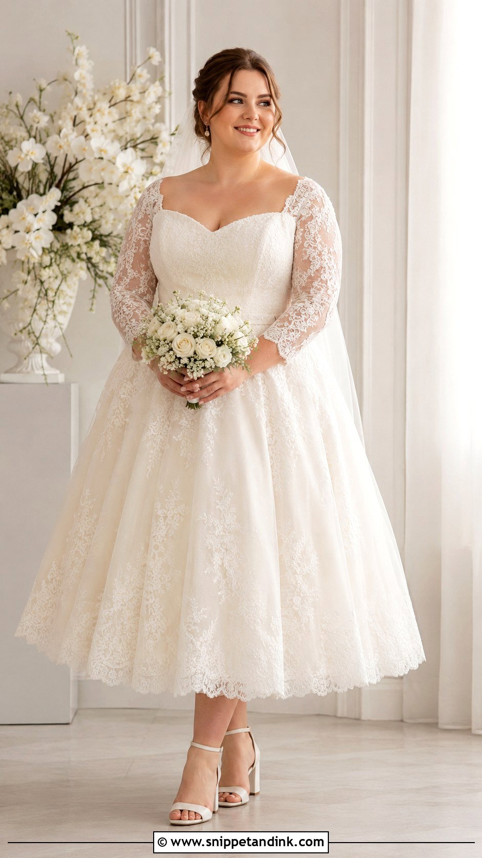 Plus Size Tea Length Wedding Dress - Snippet and Ink - 25 Midi Wedding Dress Tea Length Ideas