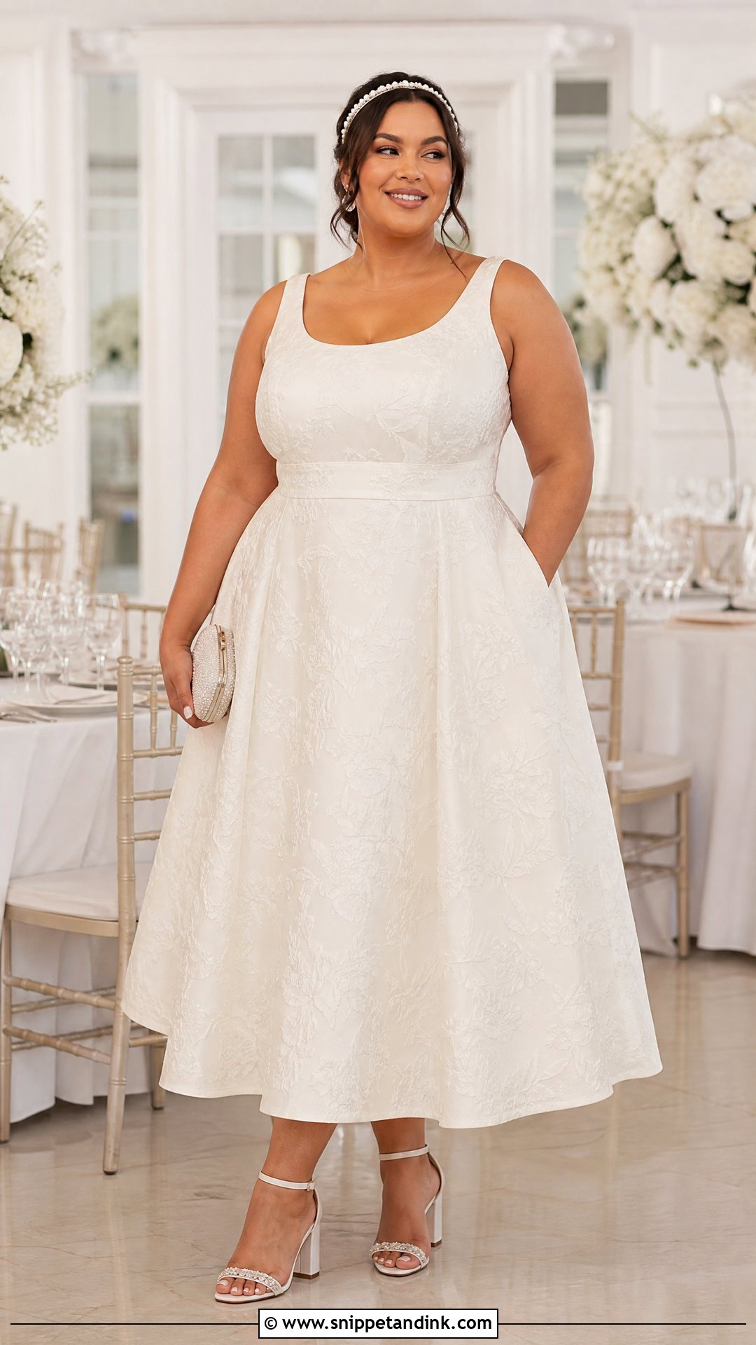 Plus Size Tea Length Wedding Dress With Pockets - Snippet and Ink - 20 Plus Size Tea Length Wedding Dress Ideas