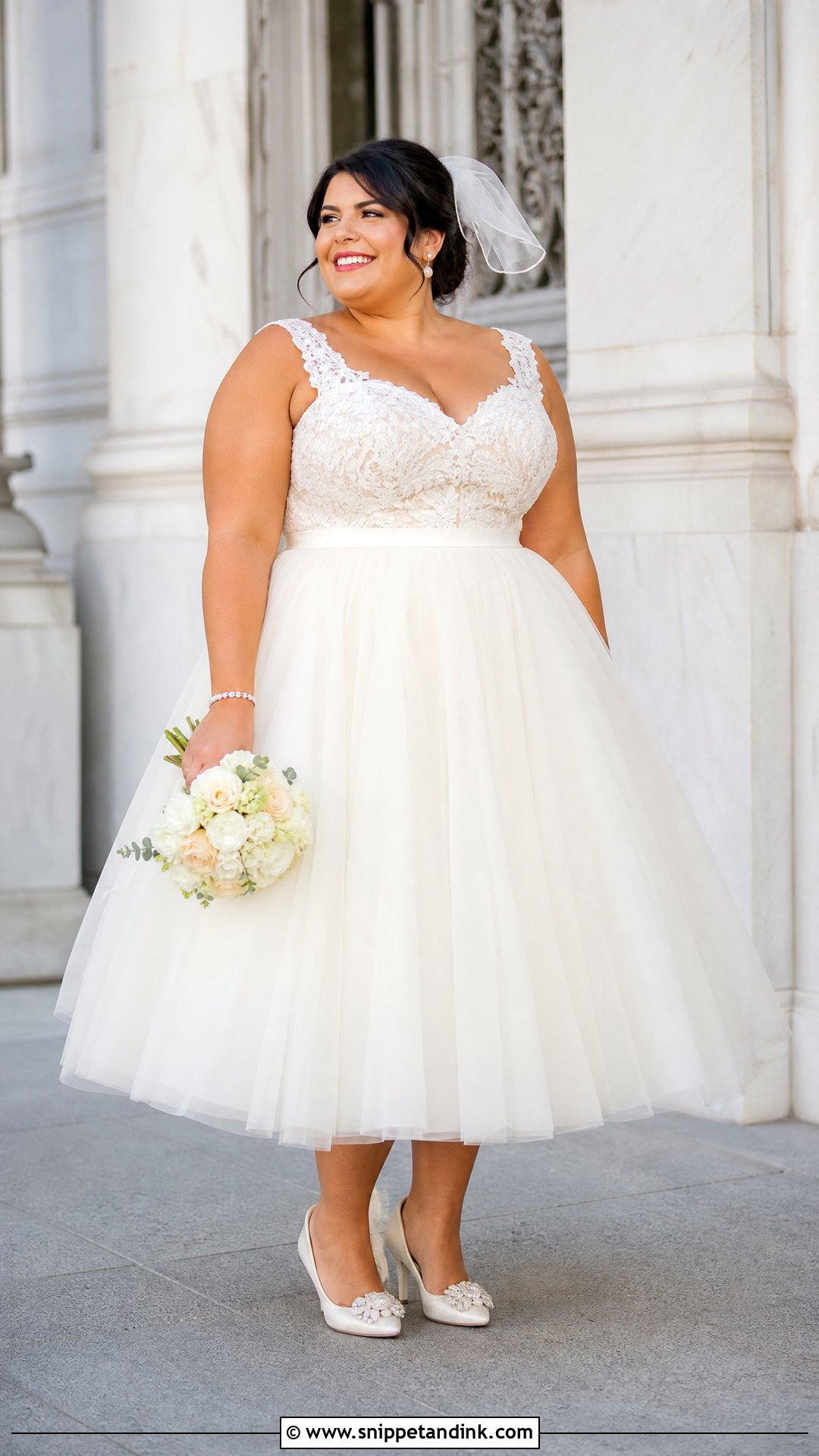Plus Size Tea Length Wedding Gown - Snippet and Ink - 20 Plus Size Wedding Gowns Curvy Bride