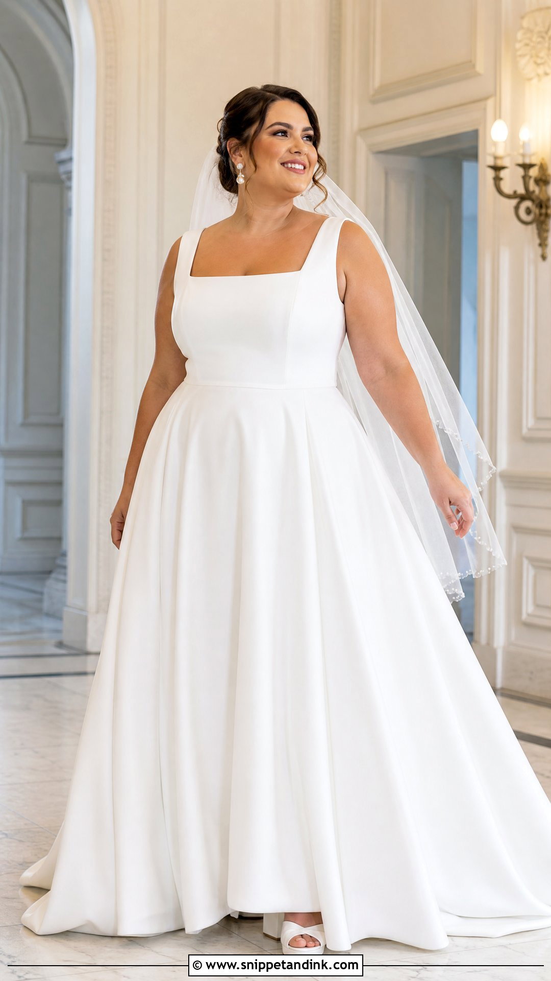 Plus Size Thick Strap Wedding Dress - Snippet and Ink - 20 Thick Strap Wedding Dress Ideas