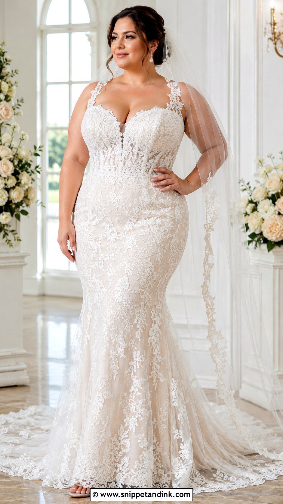 Plus Size Tight Wedding Dress With Supportive Bodice - Snippet and Ink - 25 Tight Wedding Dresses