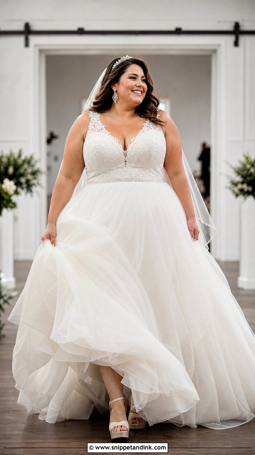Plus Size Tulle Ball Gown Wedding Dress - Snippet and Ink - 20 Plus Size Ball Gown Wedding Dresses