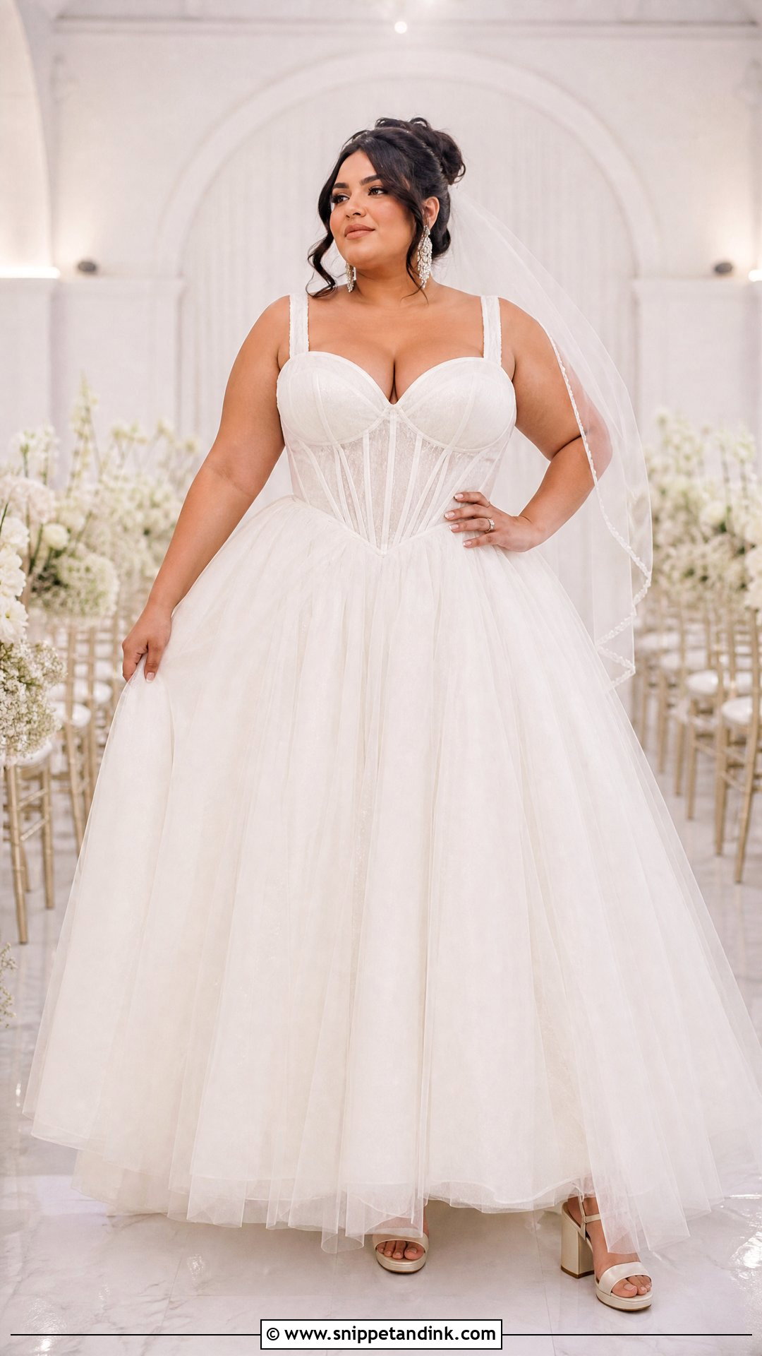 Plus Size Tulle Ball Gown Wedding Dress - Snippet and Ink - 20 Tulle Ball Gown Wedding Dress Ideas