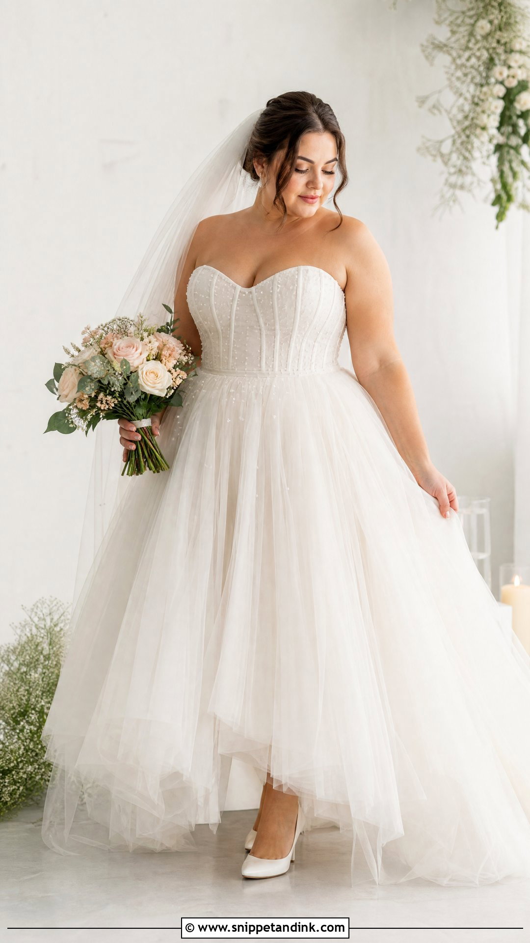 Plus Size Tulle Bridal Dress - Snippet and Ink - 25 Plus Size Bridal Dresses