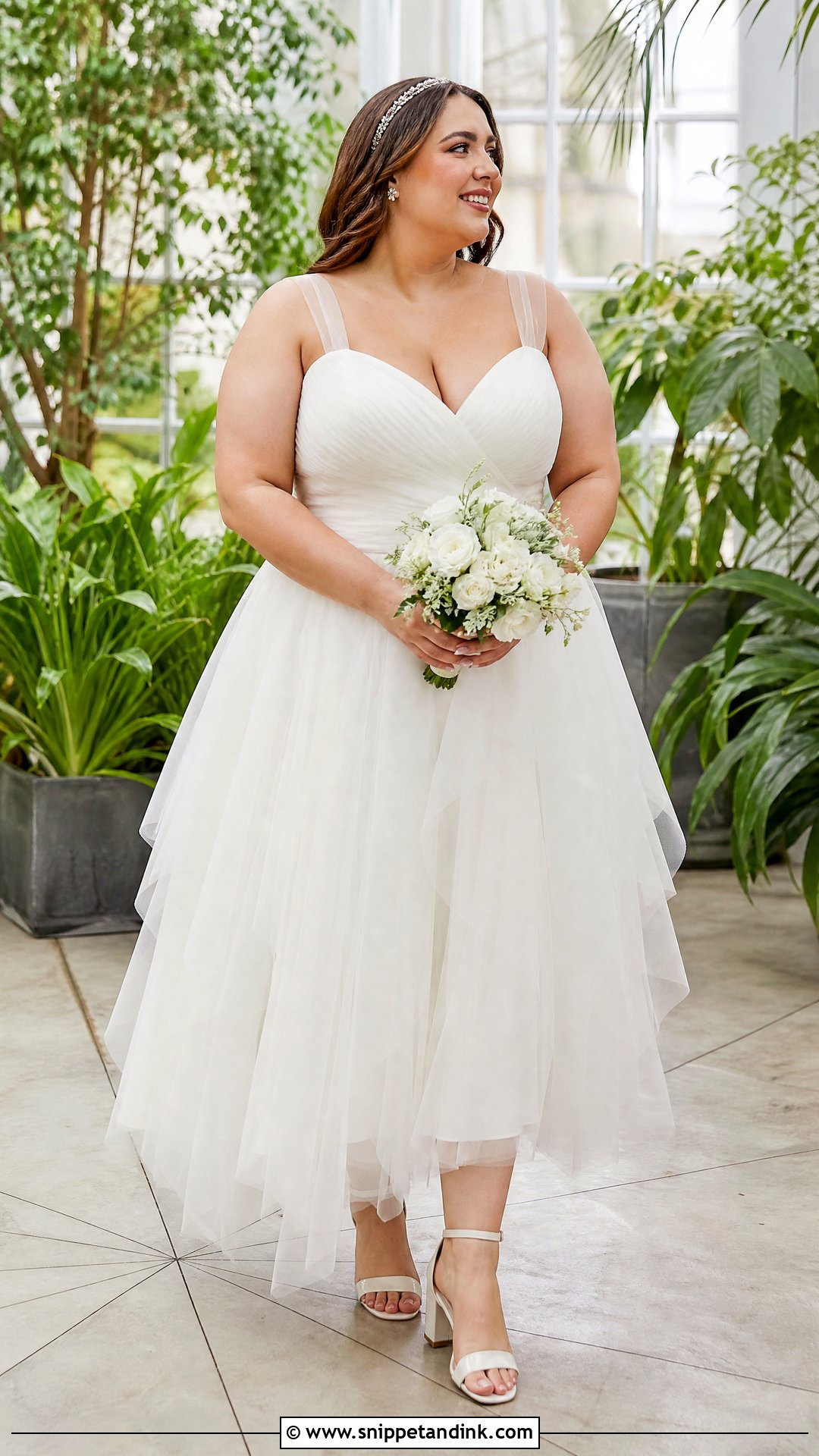 Plus Size Tulle Elopement Dress - Snippet and Ink - 20 Plus Size Elopement Dress Ideas