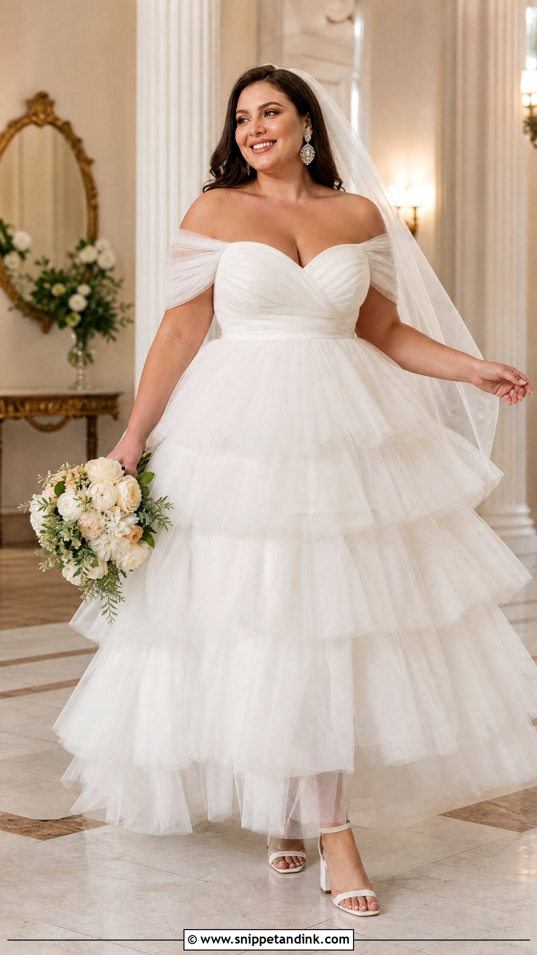 Plus Size Tulle Ruffle Wedding Dress - Snippet and Ink - 20 Tulle Ruffle Wedding Dress Ideas