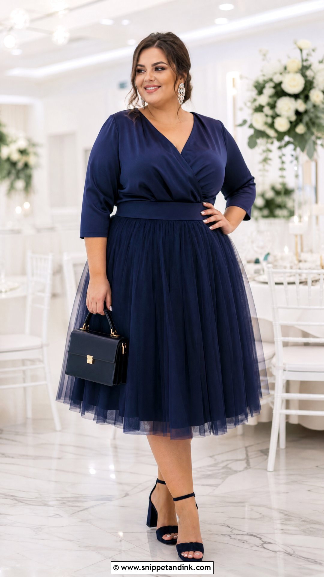Plus Size Tulle Skirt Wedding Guest Outfit - Snippet and Ink - 20 Tulle Skirt Outfit Wedding Ideas