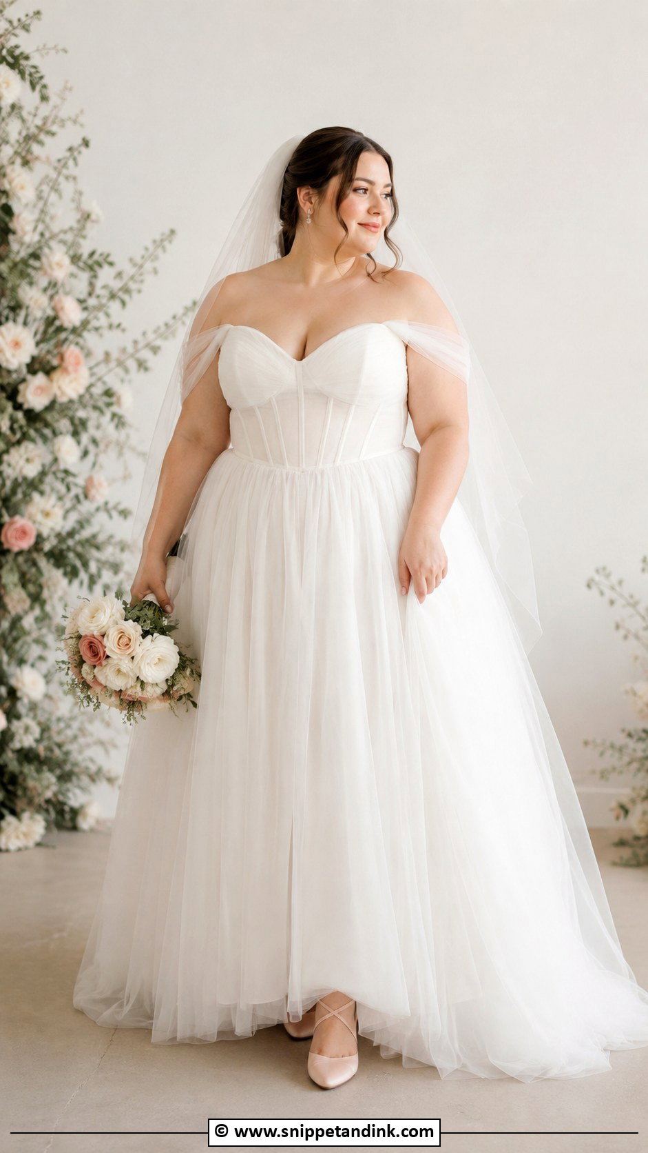 Plus Size Tulle Wedding Dress - Snippet and Ink - 35 Plus Size Wedding Dresses