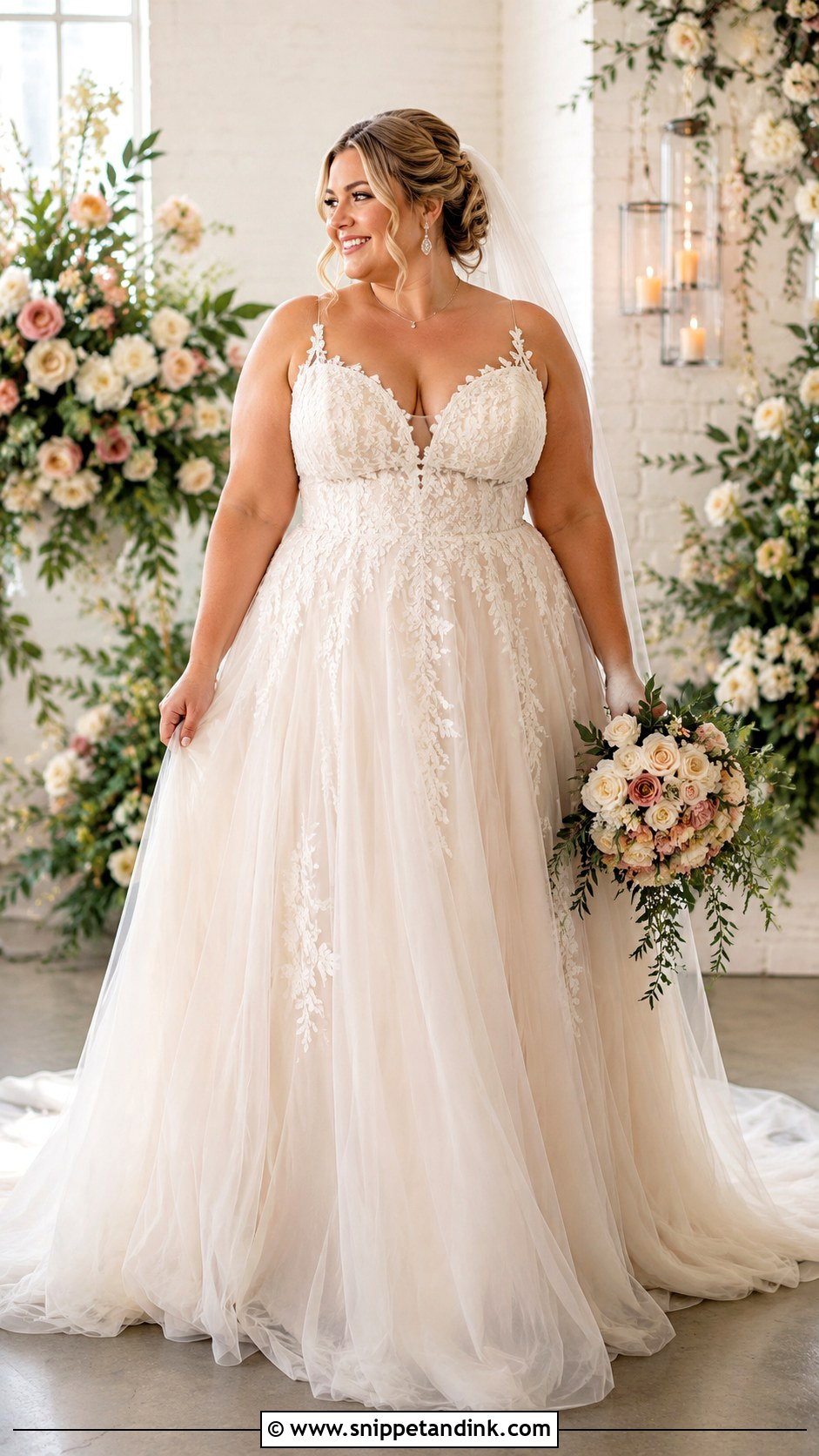Plus Size Tulle Wedding Dress - Snippet and Ink - 30 Plus Size Wedding Gowns