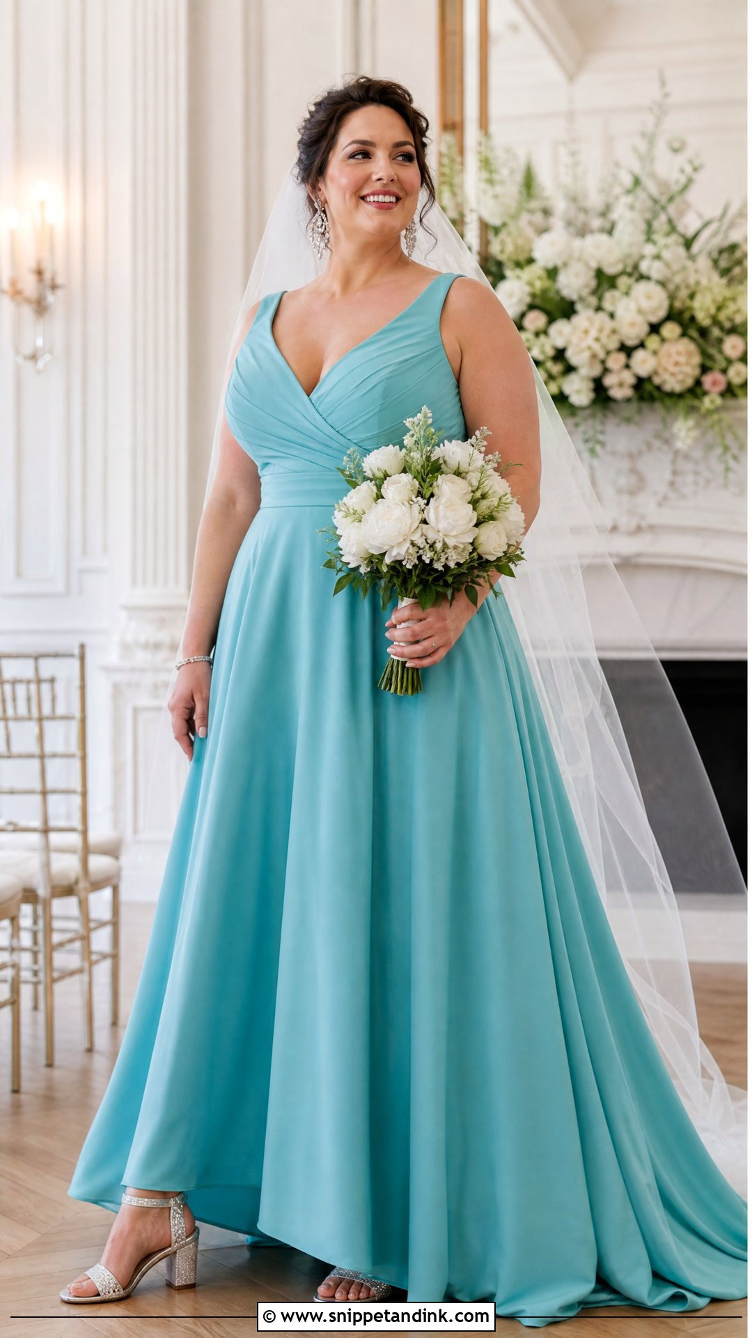 Plus Size Turquoise Wedding Dress - Snippet and Ink - 20 Turquoise Wedding Dresses