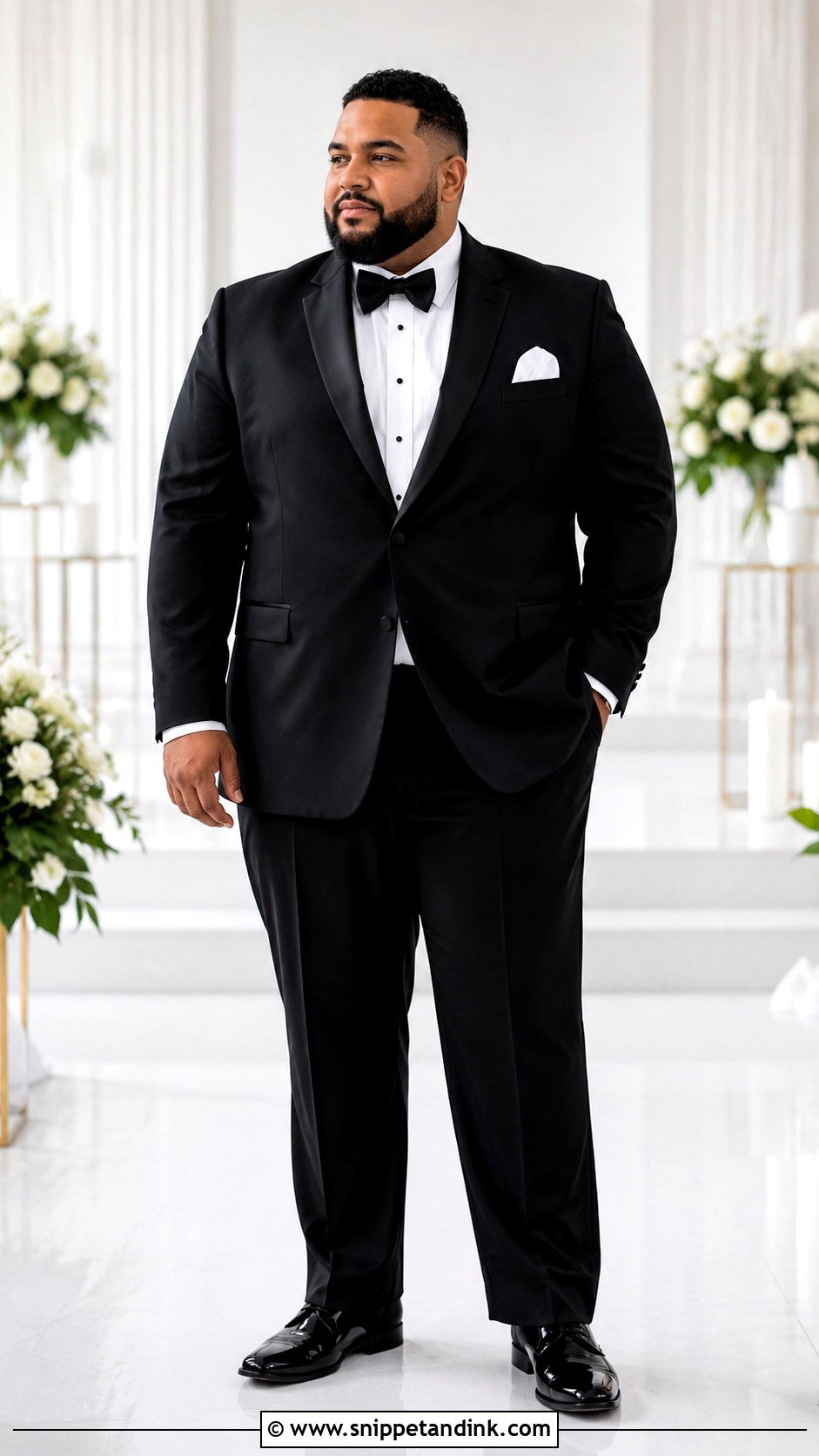 Plus Size Tuxedo Wedding Look - Snippet and Ink - 30 Tuxedo Wedding Ideas