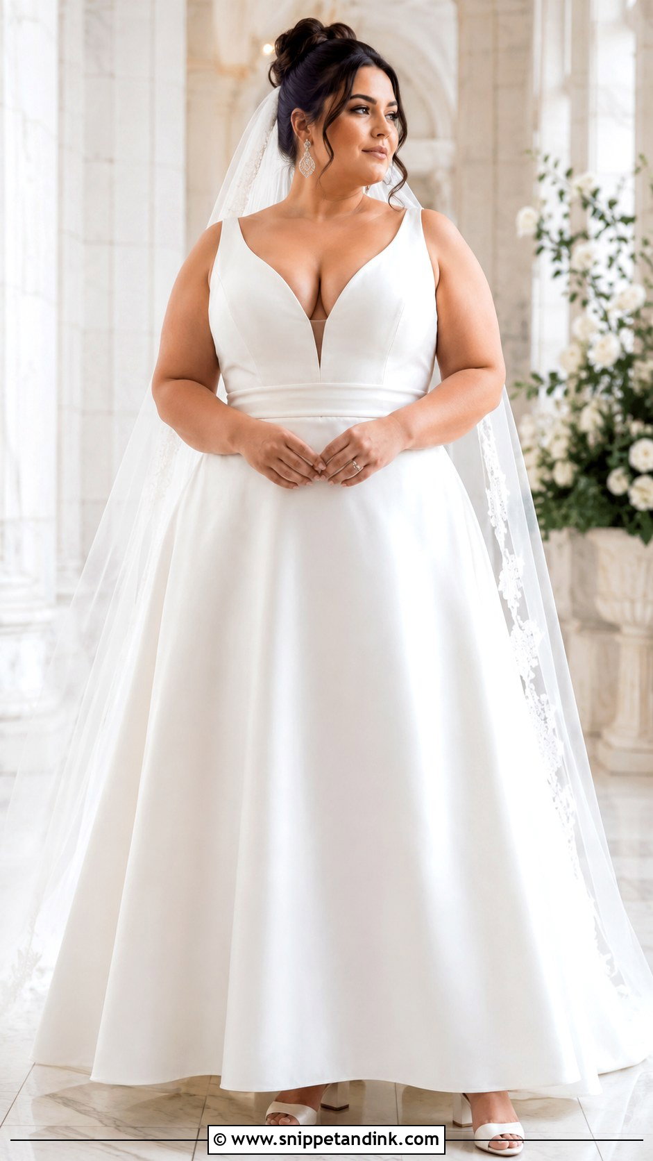 Plus Size V Cut Wedding Dress - Snippet and Ink - 20 V Cut Wedding Dress Ideas