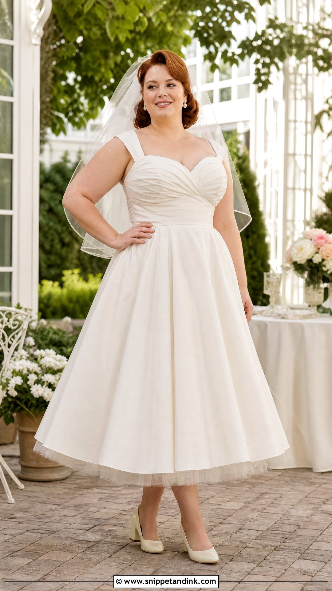 Plus Size Vintage 50s Wedding Dress - Snippet and Ink - 20 Vintage 50s Wedding Dresses