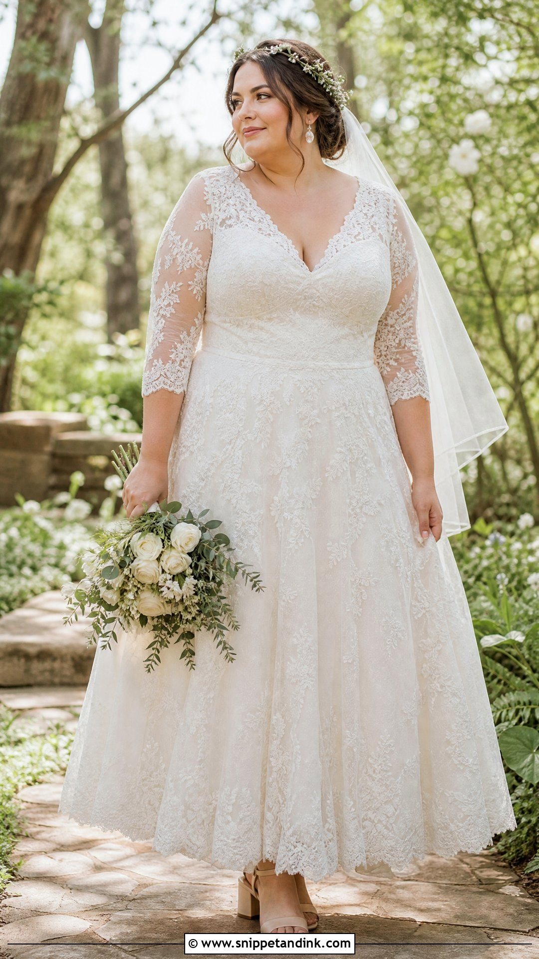 Plus Size Vintage Bohemian Lace Wedding Dress - Snippet and Ink - 20 Vintage Bohemian Lace Wedding Dress Ideas
