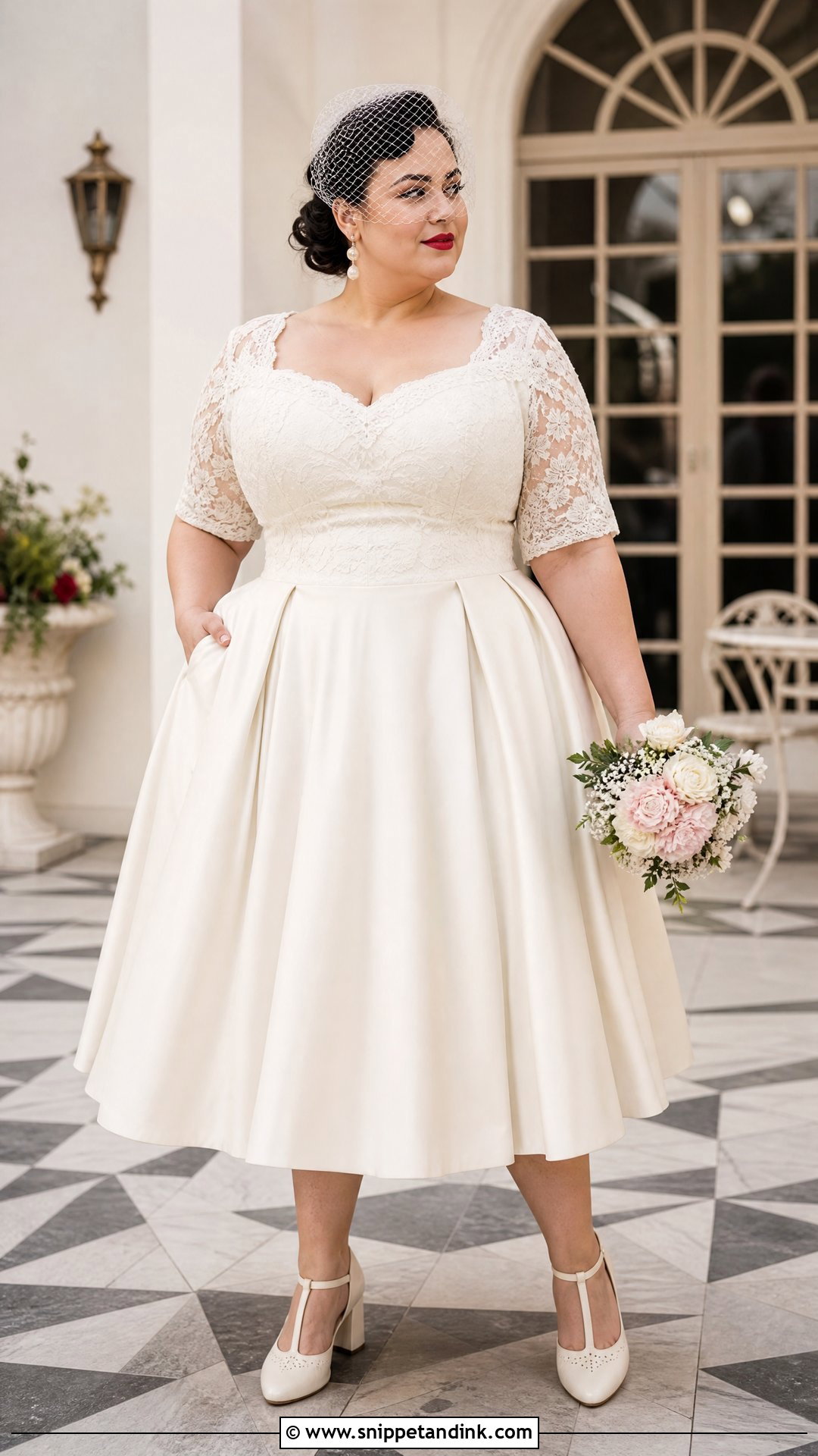 Plus Size Vintage Bride Outfit - Snippet and Ink - 20 Vintage Brides Ideas