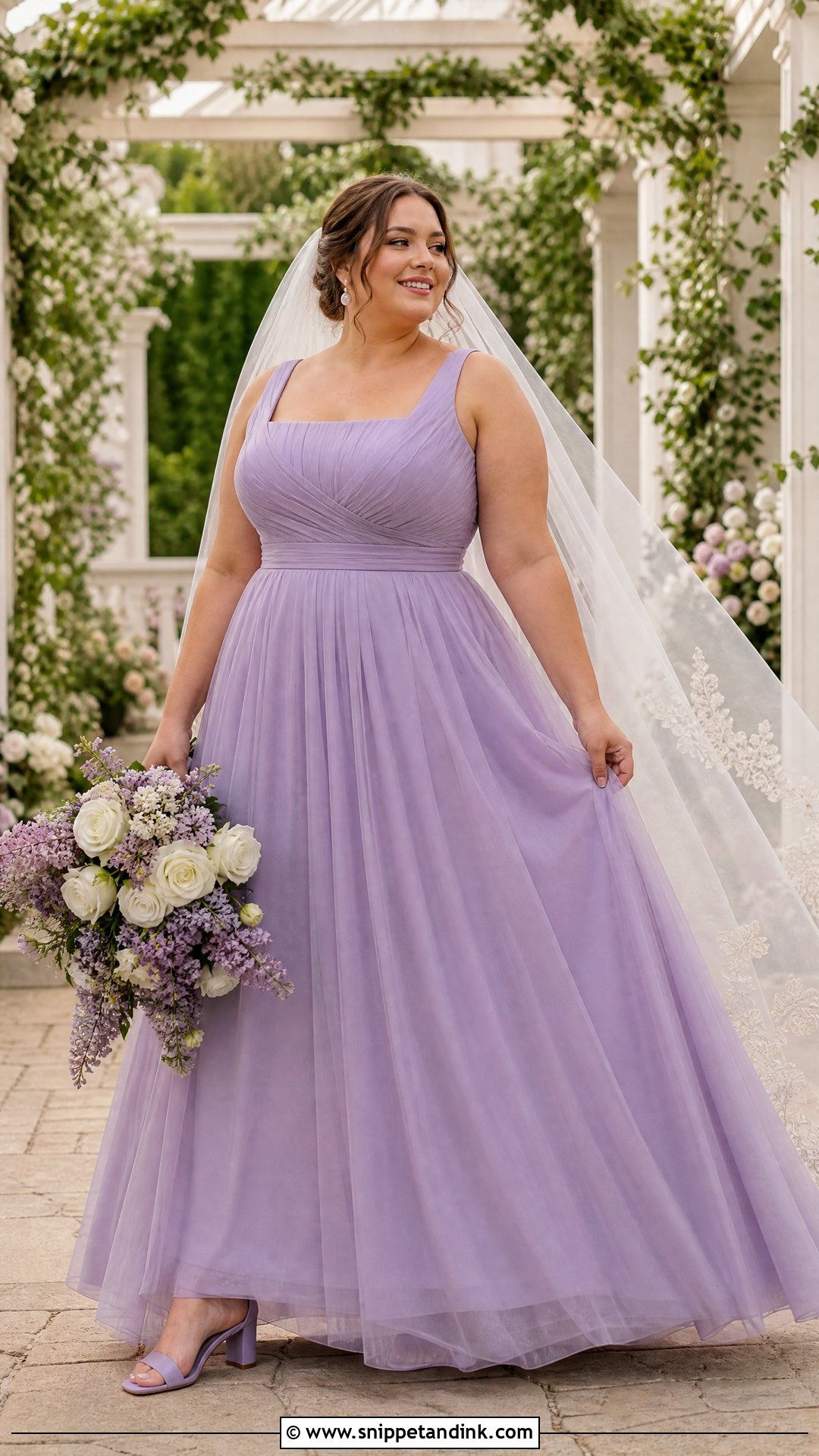 Plus Size Violet A Line Wedding Dress - Snippet and Ink - 20 Violet Wedding Dress Ideas