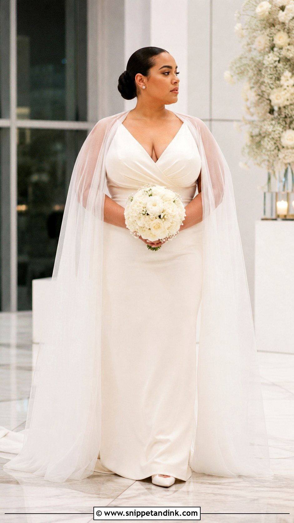 Plus Size Wedding Dress With Cape - Snippet and Ink - 20 Elegant Plus Size Wedding Dress Curvy Bride Ideas