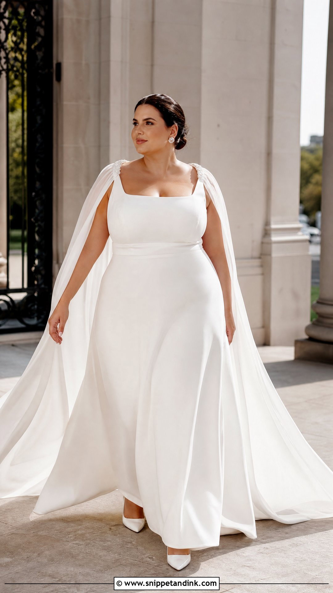 Plus Size Wedding Dress With Cape - Snippet and Ink - 20 Wedding Dress for Plus Size Ideas