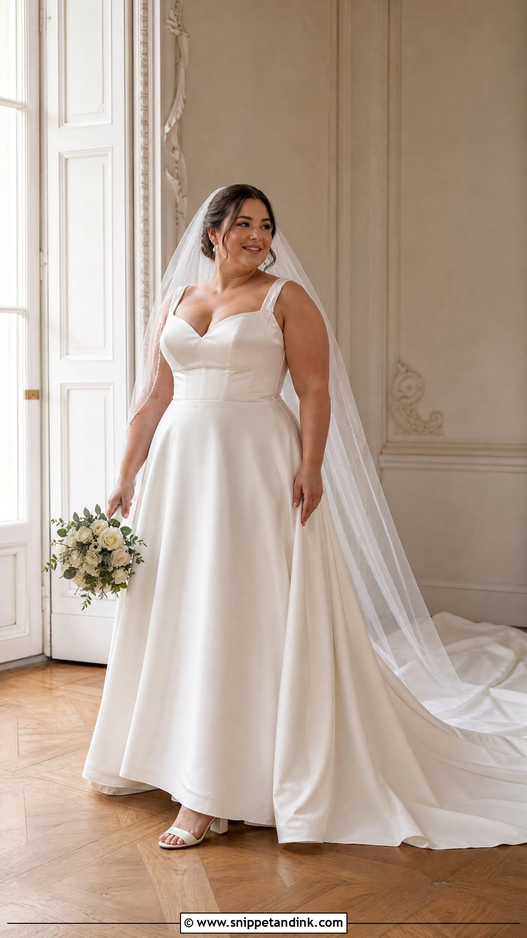 Plus Size Wedding Dress With Chapel Train - Snippet and Ink - 20 Wedding Dresses with Train