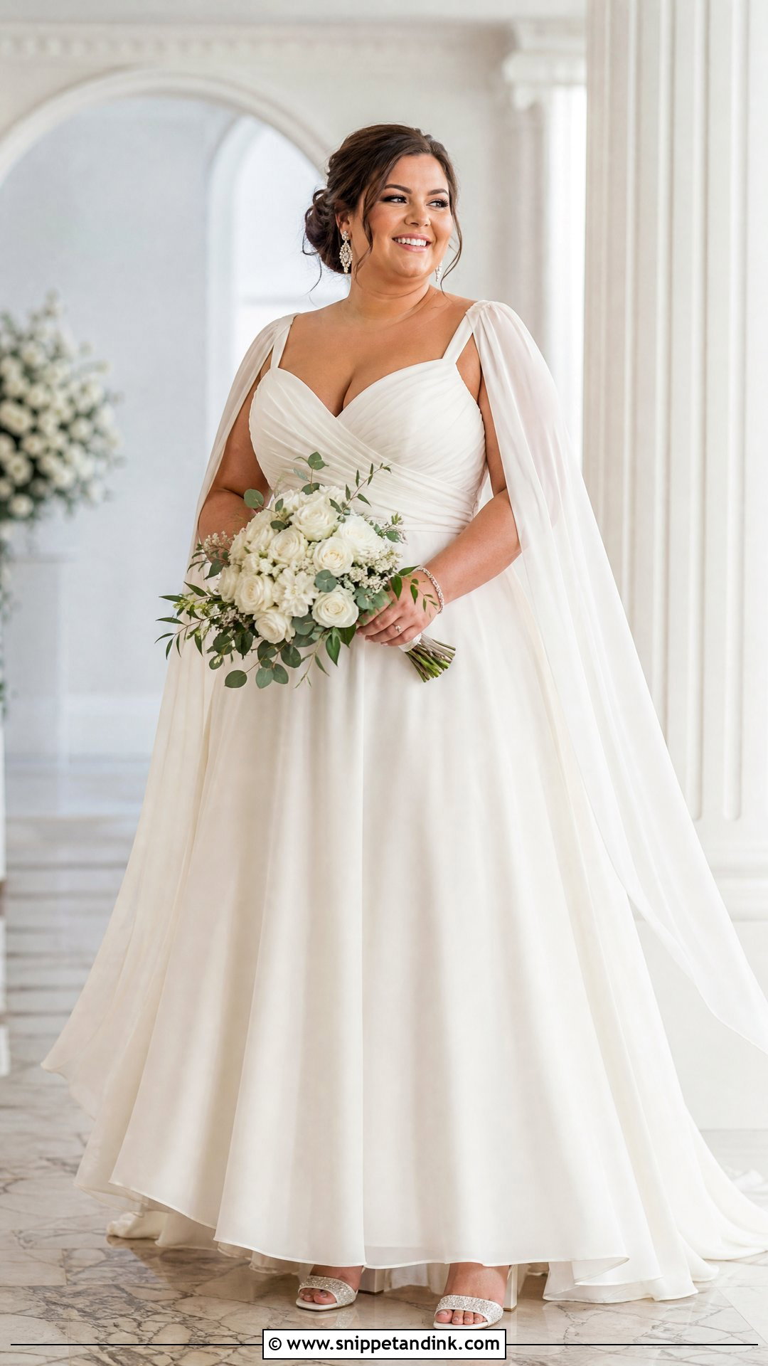 Plus Size Wedding Dress With Chiffon Wings - Snippet and Ink - 20 Wedding Dress with Wings Ideas