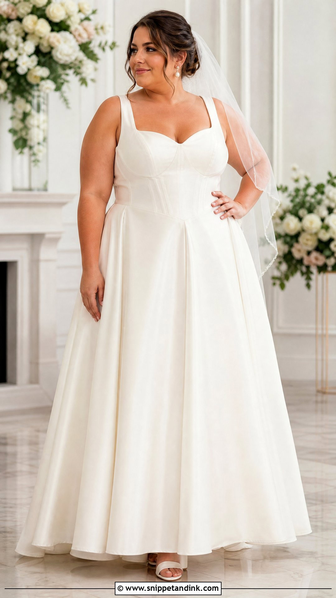 Plus Size Wedding Dress With Corset Bodice - Snippet and Ink - 20 Online Wedding Dress Ideas