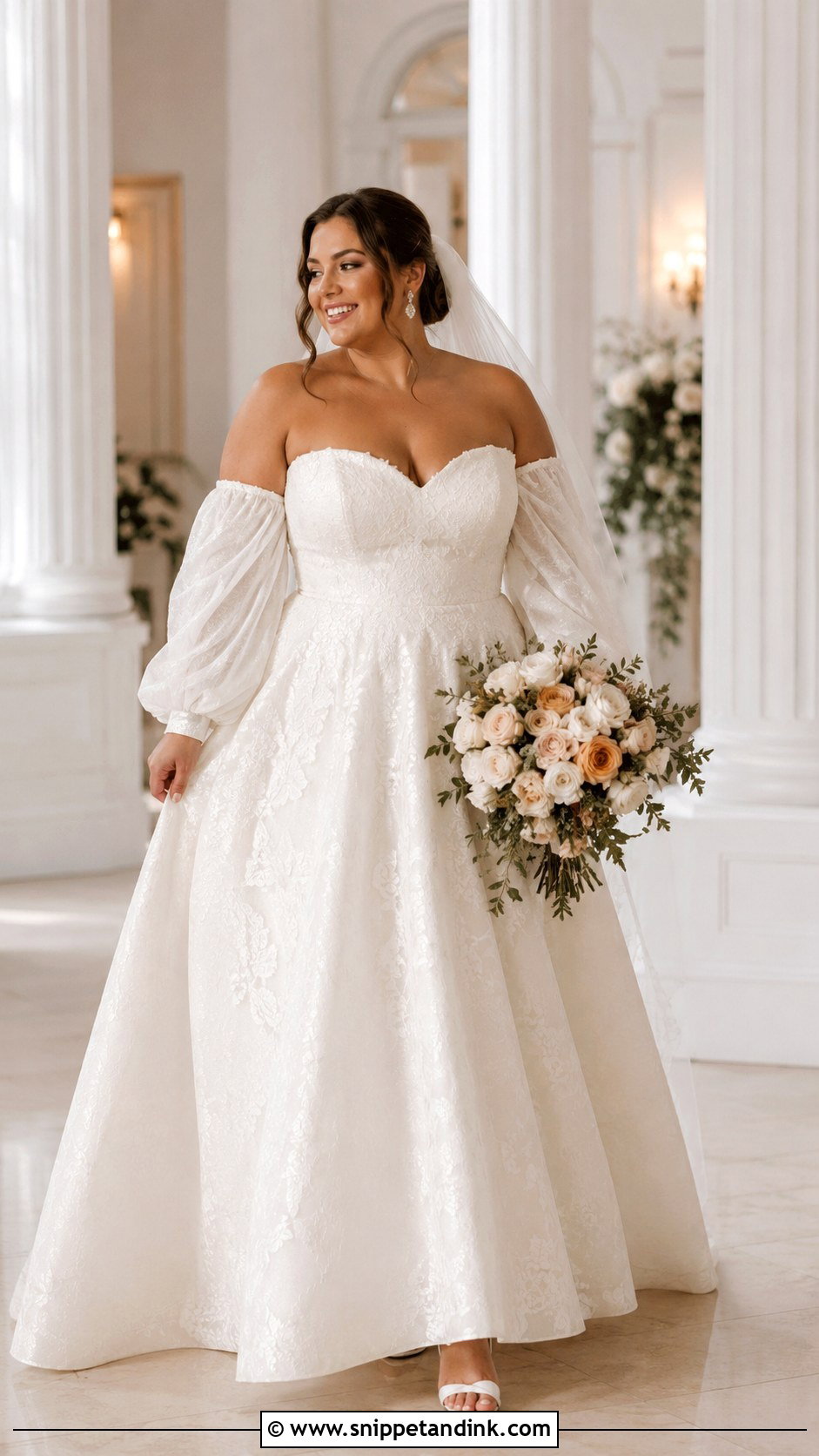 Plus Size Wedding Dress With Detachable Sleeves - Snippet and Ink - 25 Unique Plus Size Wedding Dresses