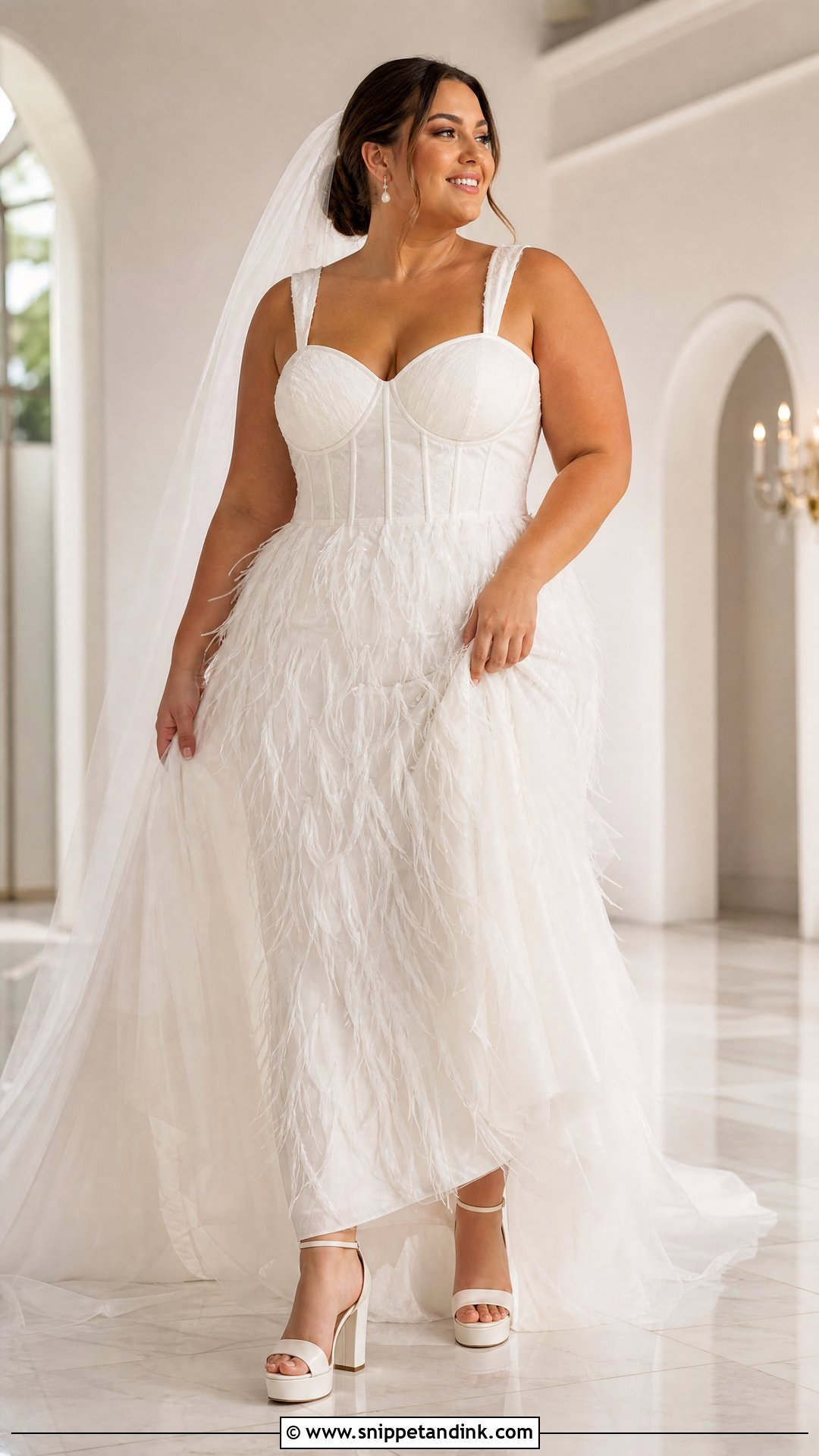 Plus Size Wedding Dress With Feathers - Snippet and Ink - 20 Wedding Dress with Feathers Ideas