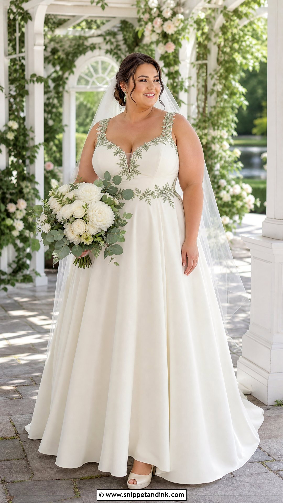 Plus Size Wedding Dress With Green Accents - Snippet and Ink - 20 Wedding Dress with Green Accents Ideas