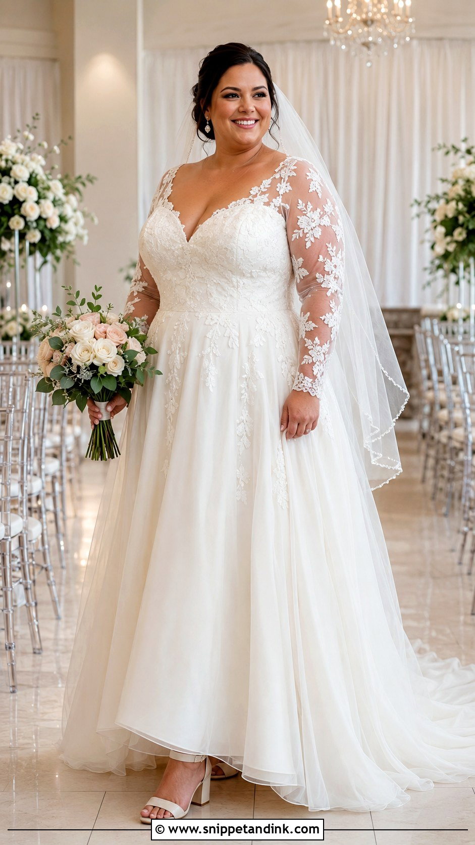 Plus Size Wedding Dress With Lace Sleeves - Snippet and Ink - 20 Classic Wedding Dress with Sleeves