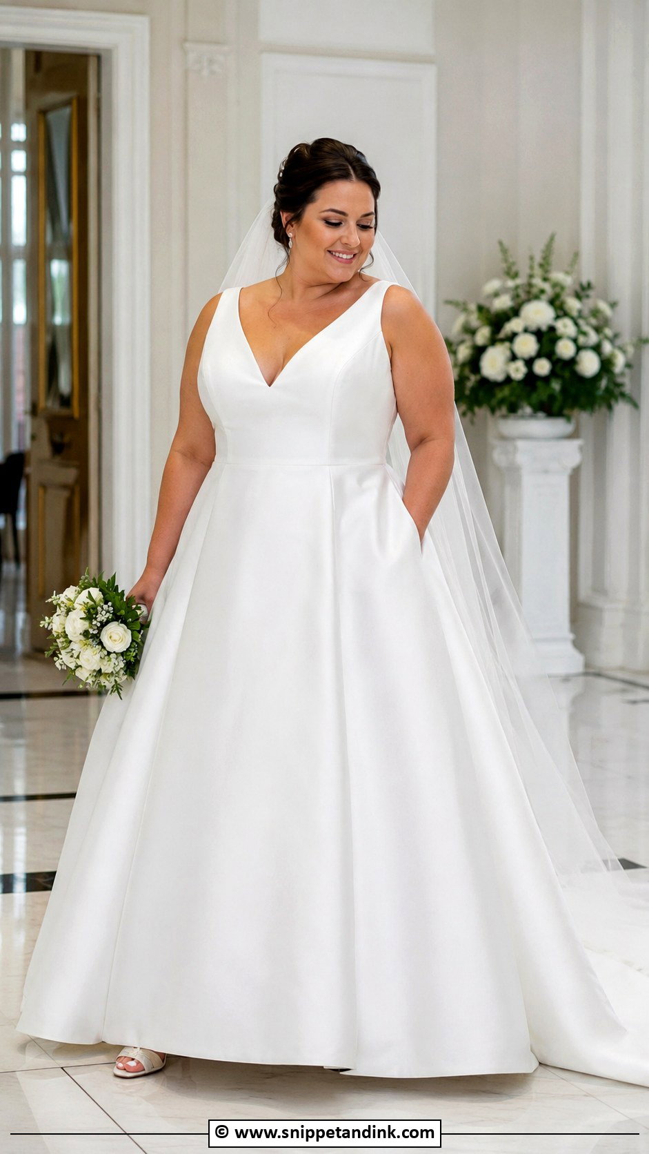 Plus Size Wedding Dress With Pockets - Snippet and Ink - 35 Plus Size Wedding Dresses