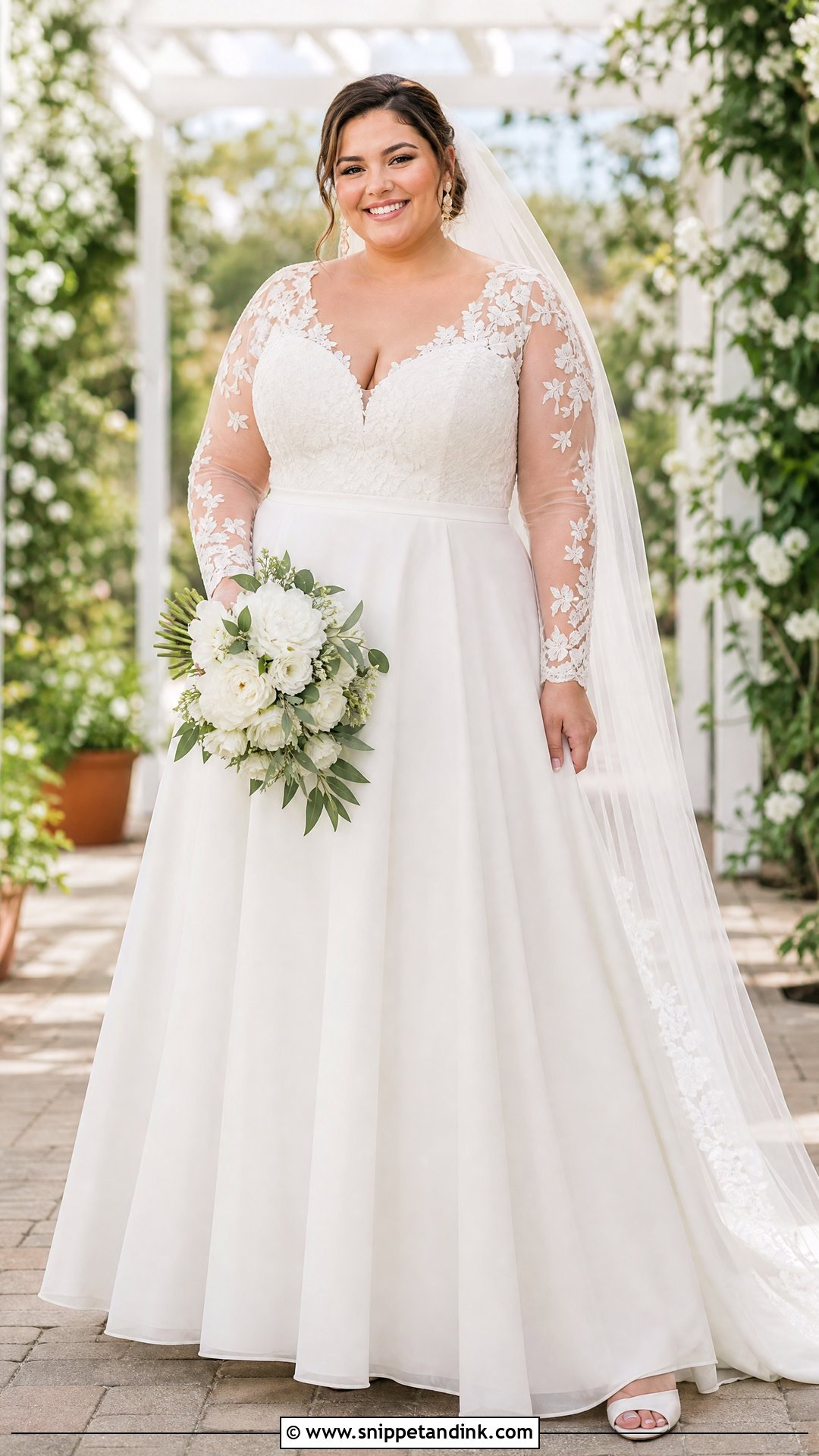 Plus Size Wedding Dress With Sheer Sleeves - Snippet and Ink - 20 Wedding Dress with Sheer Sleeves