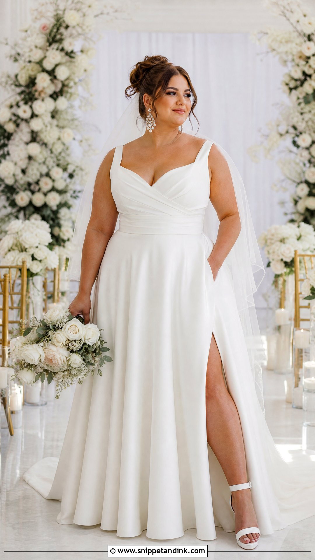 Plus Size Wedding Dress With Side Split - Snippet and Ink - 20 Wedding Dress with Split Ideas