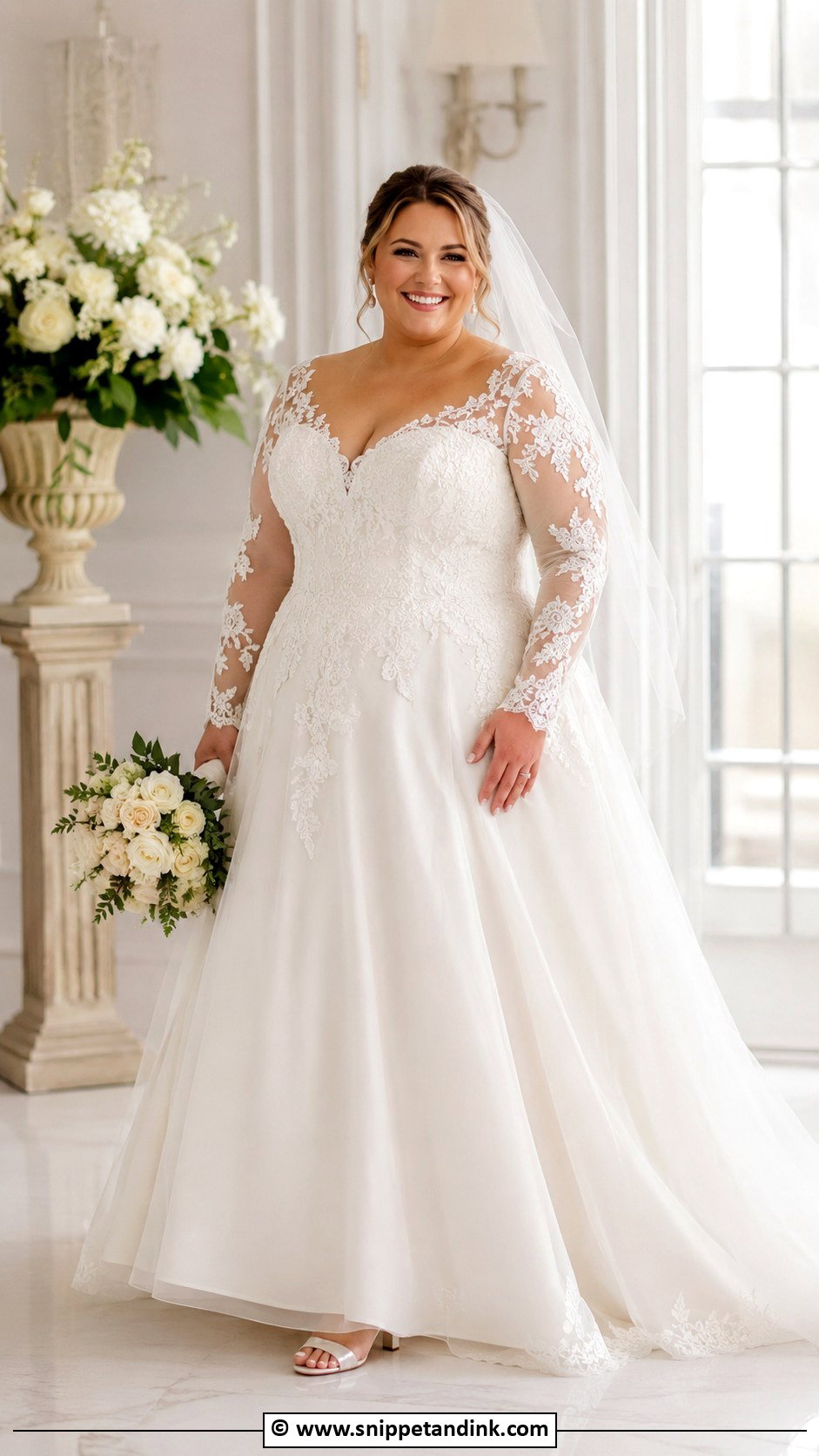 Plus Size Wedding Dress With Sleeves - Snippet and Ink - 35 Wedding Dresses with Sleeves