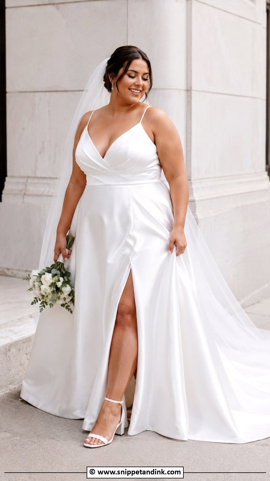 Plus Size Wedding Dress With Slit - Snippet and Ink - 30 Wedding Dress Plus Size Ideas