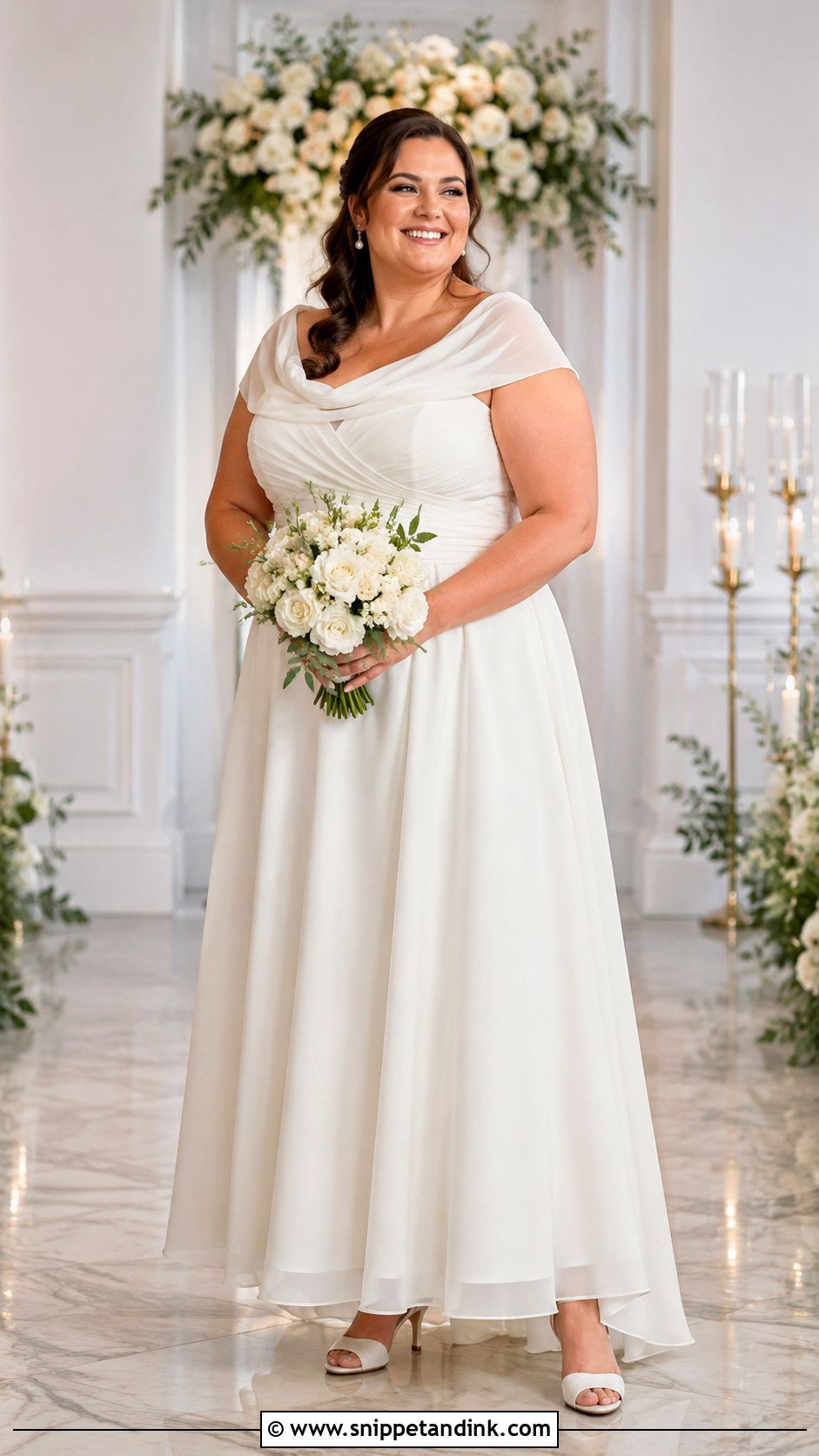 Plus Size Wedding Dress With Soft Scarf - Snippet and Ink - 30 Wedding Dress with Scarf Ideas