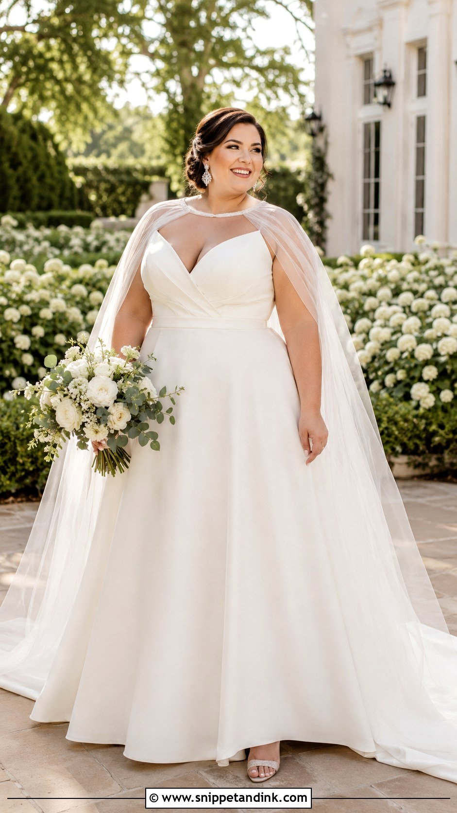 Plus Size Wedding Gown With Detachable Cape - Snippet and Ink - 20 Wedding Gown with Cape Ideas