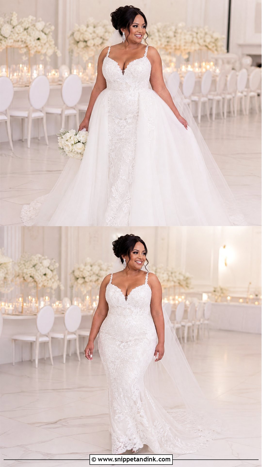 Plus Size Wedding Gown With Overskirt - Snippet and Ink - 20 Plus Size Wedding Gowns Curvy Bride