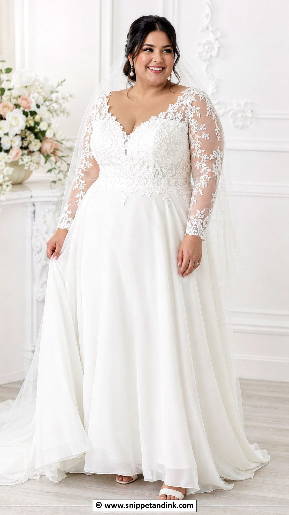 Plus Size Wedding Gown With Sleeves - Snippet and Ink - 30 Wedding Gowns with Sleeves