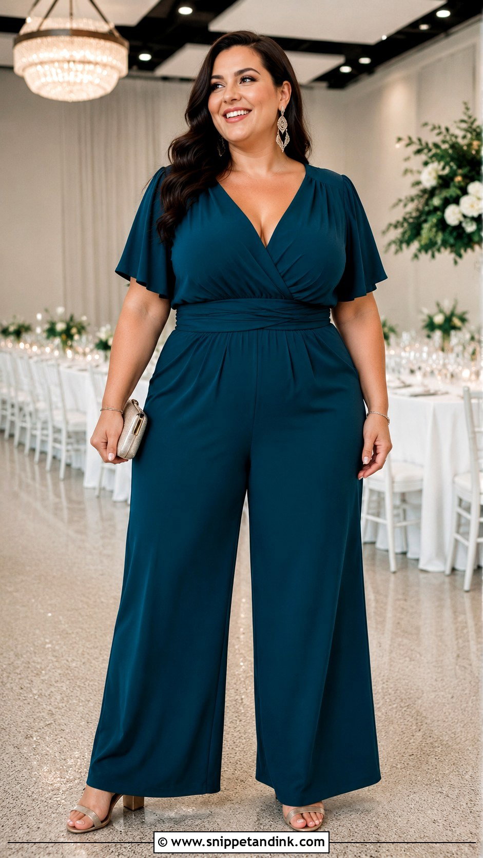 Plus Size Wedding Guest Jumpsuit Outfit - Snippet and Ink - 30 Outfit Ideas for Wedding