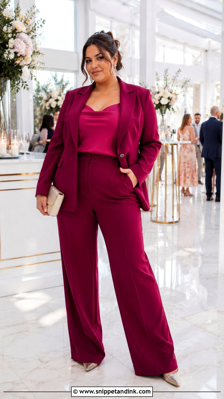 Plus Size Wedding Guest Suit Outfit - Snippet and Ink - 25 Plus Size Wedding Outfits