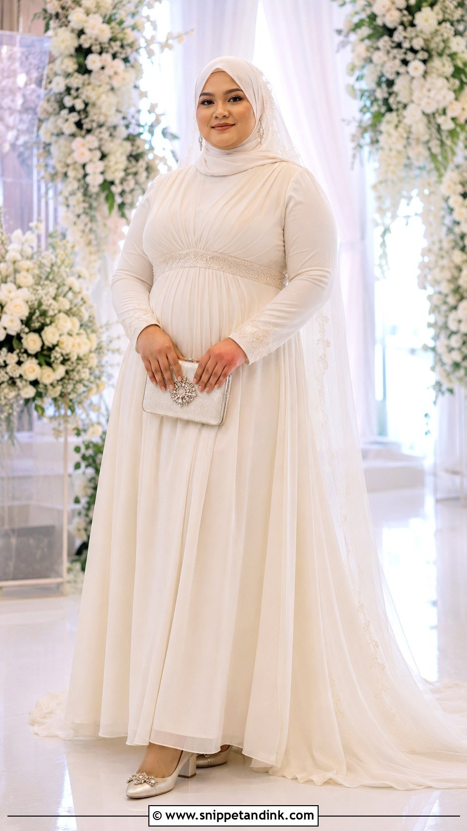 Plus Size Wedding Hijab Outfit - Snippet and Ink - 20 Hijab in Wedding Ideas