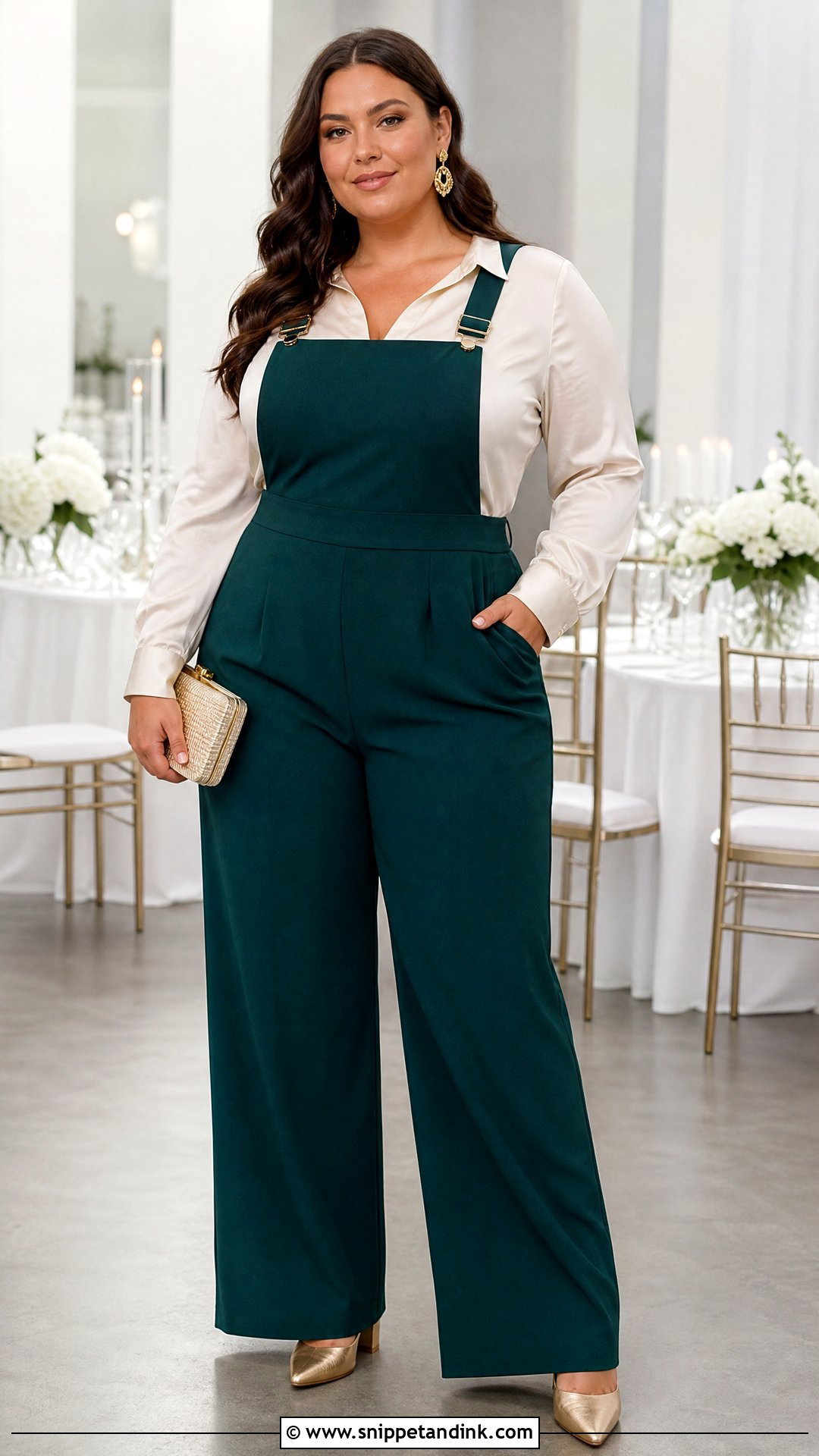 Plus Size Wedding Overalls Outfit - Snippet and Ink - 20 Wedding Overalls Ideas